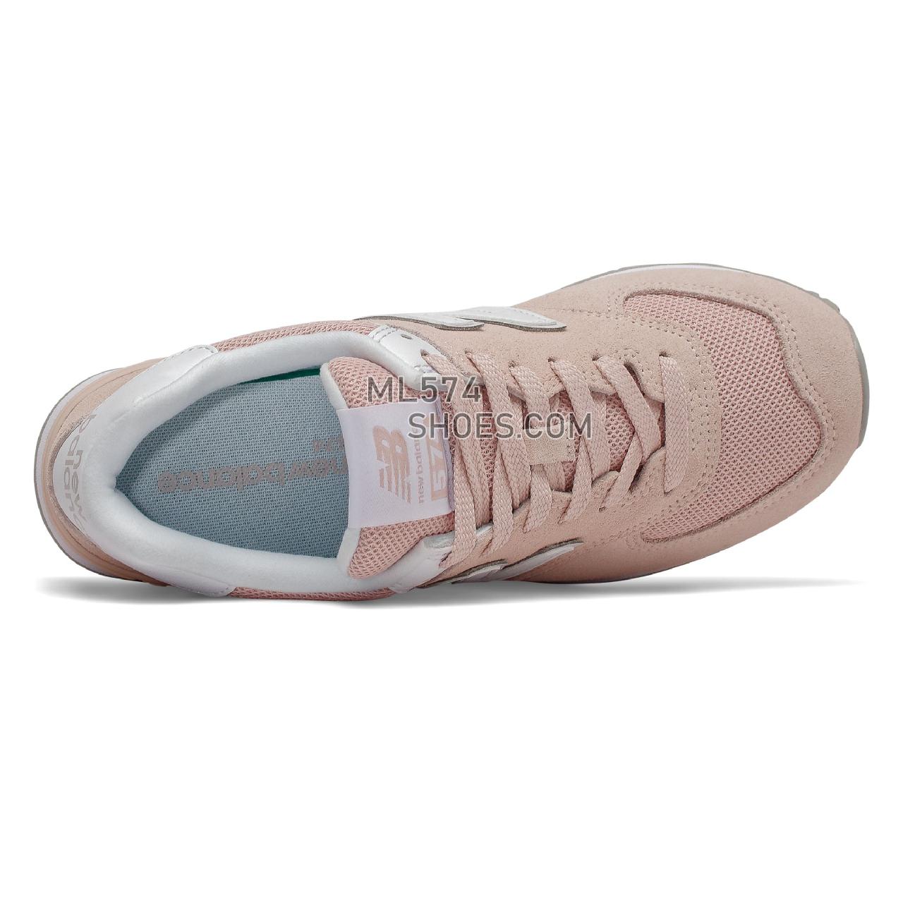 New Balance 574 - Women's Classic Sneakers - Smoked Salt with White - WL574OAB