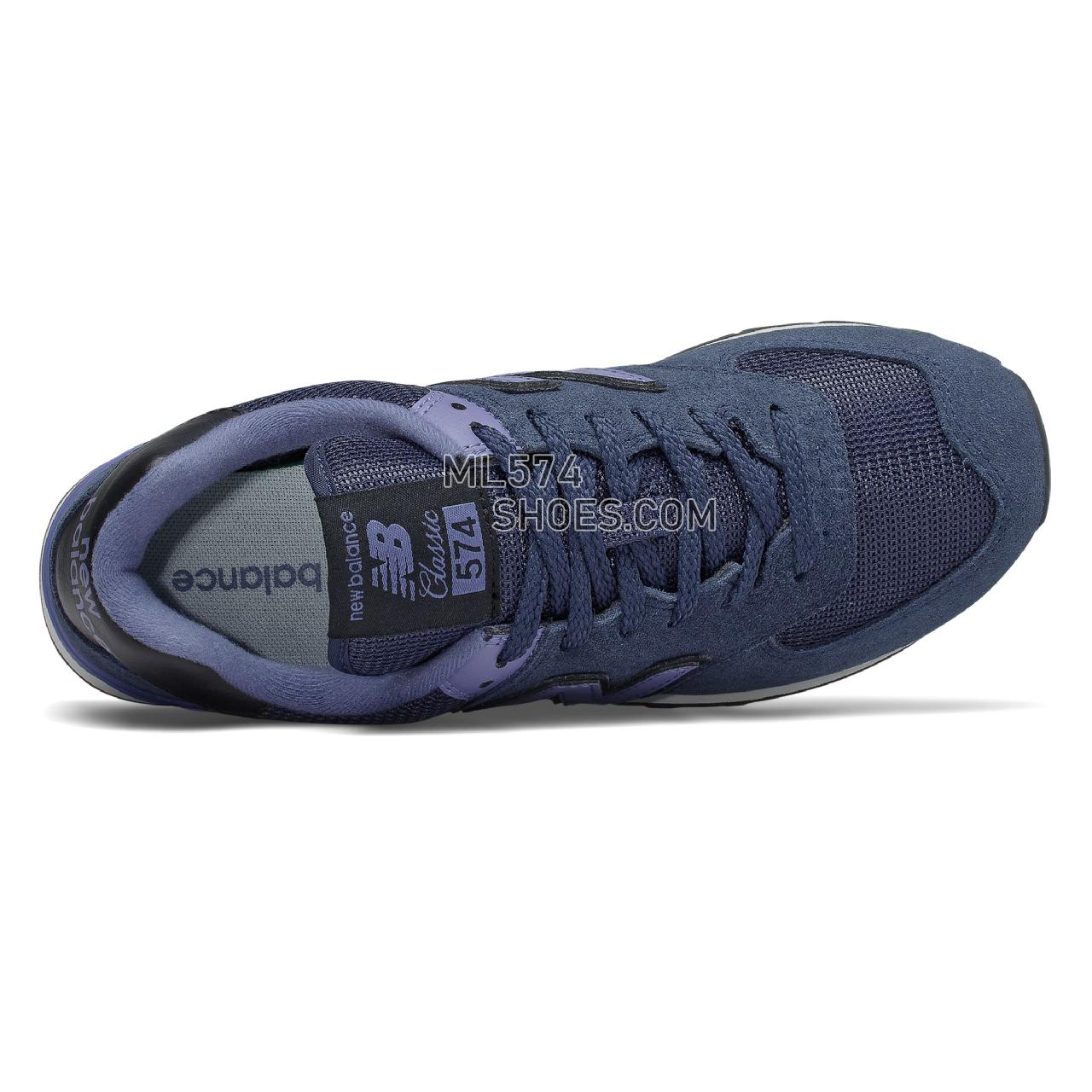 New Balance 574 - Women's Classic Sneakers - Natural Indigo with Black - WL574LBG