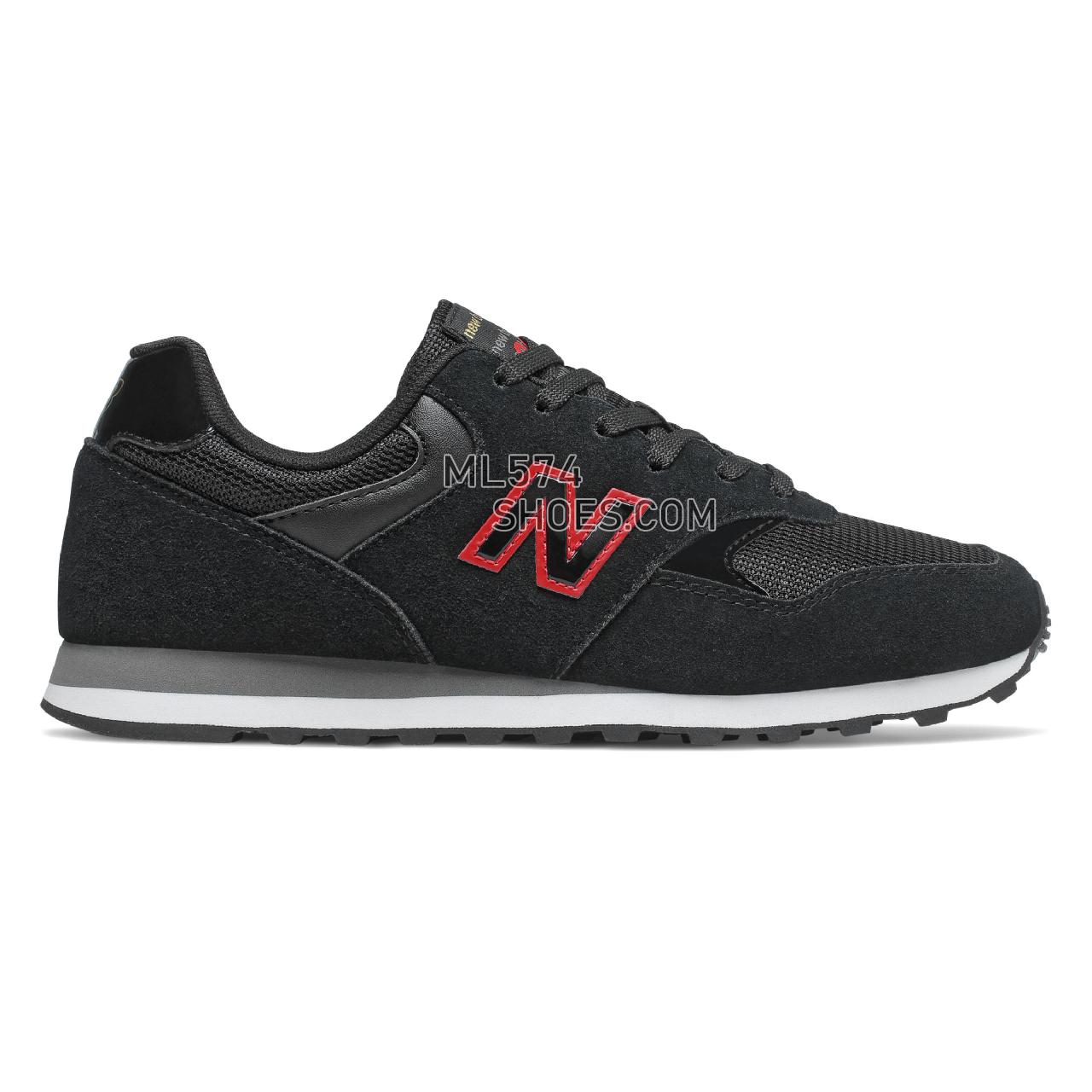 New Balance 393 - Women's Classic Sneakers - Black with Red - WL393MA1
