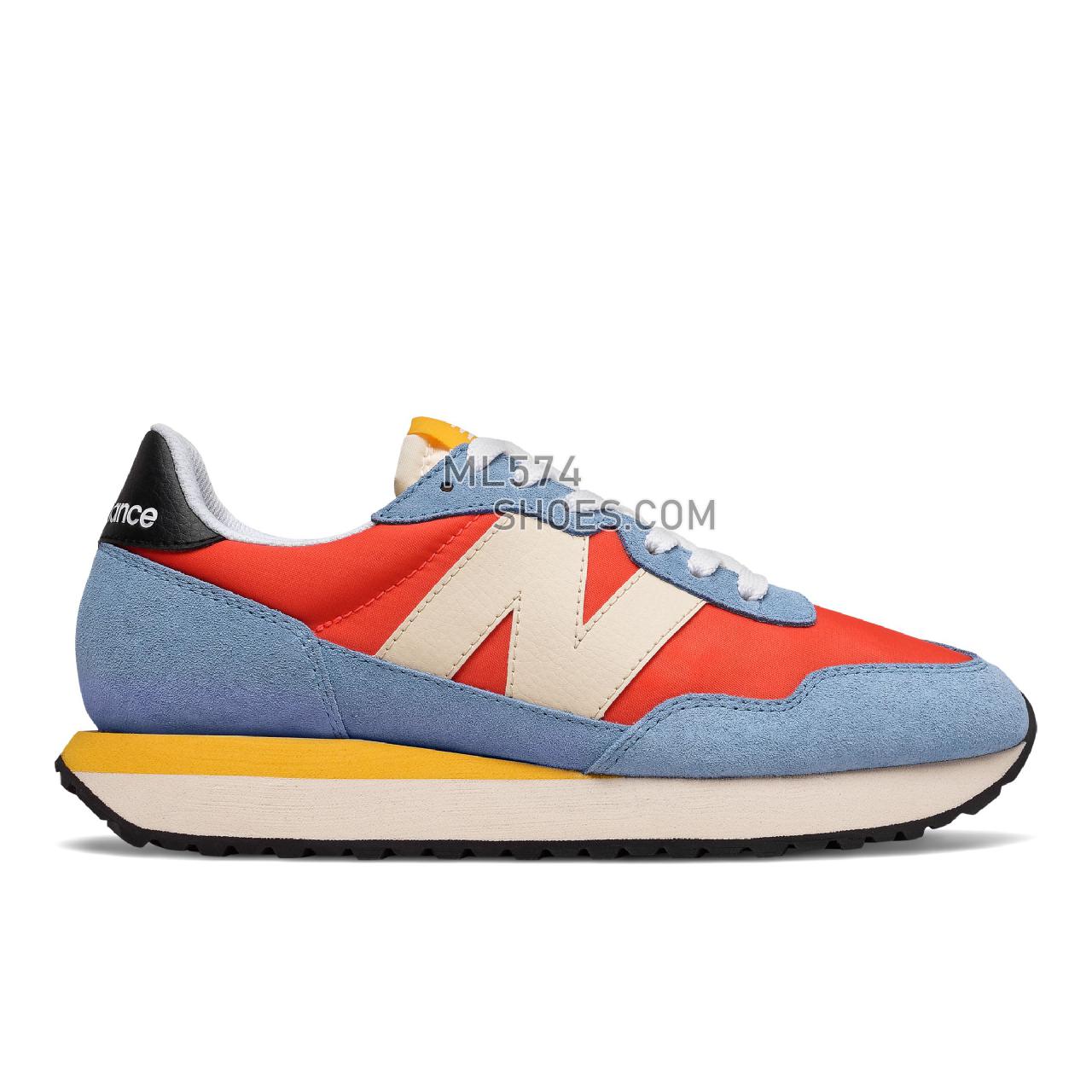 New Balance 237 - Women's Classic Sneakers - Ghost Pepper with Stellar Blue - WS237SD
