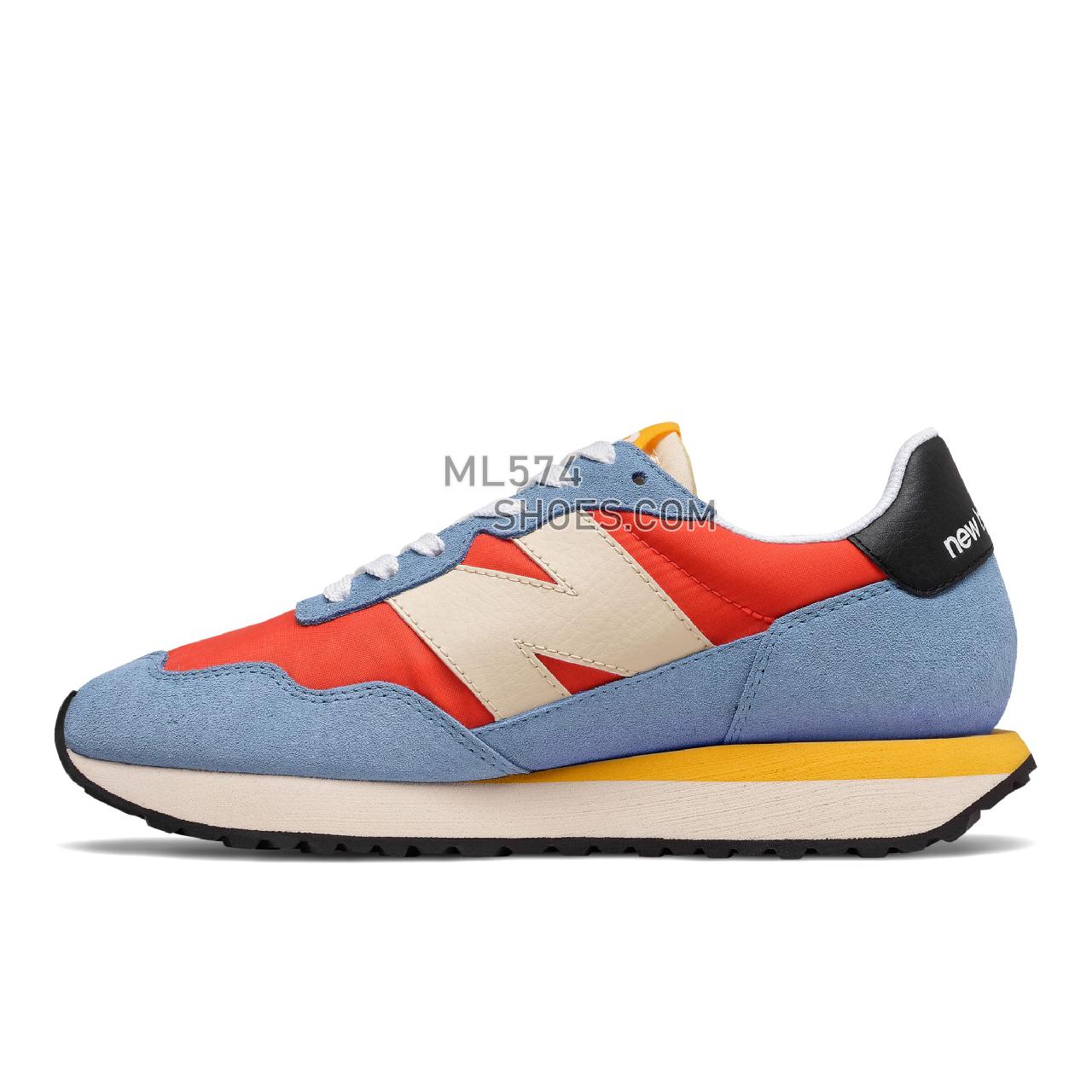 New Balance 237 - Women's Classic Sneakers - Ghost Pepper with Stellar Blue - WS237SD