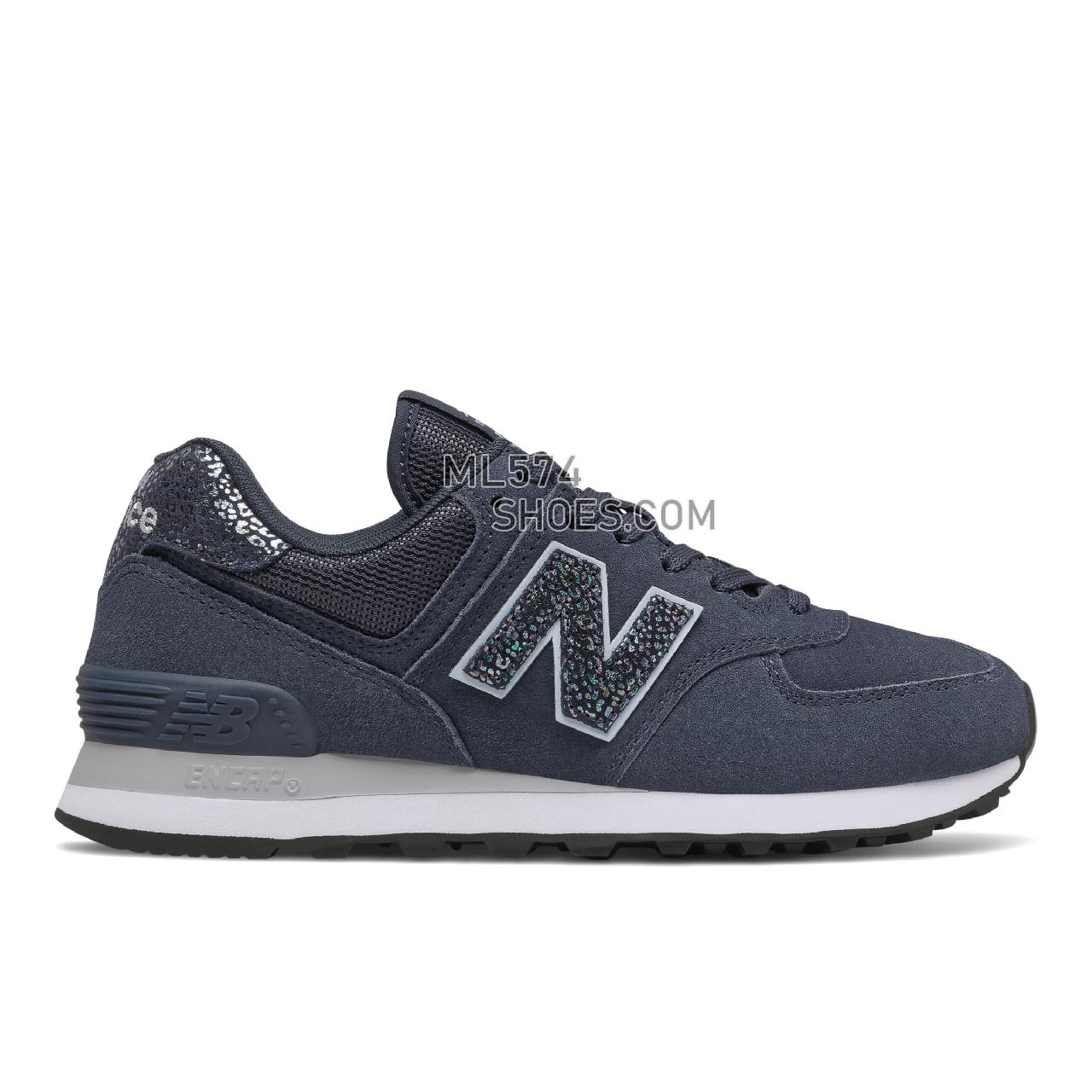 New Balance 574 - Women's Classic Sneakers - Nb Navy with White - WL574AM2