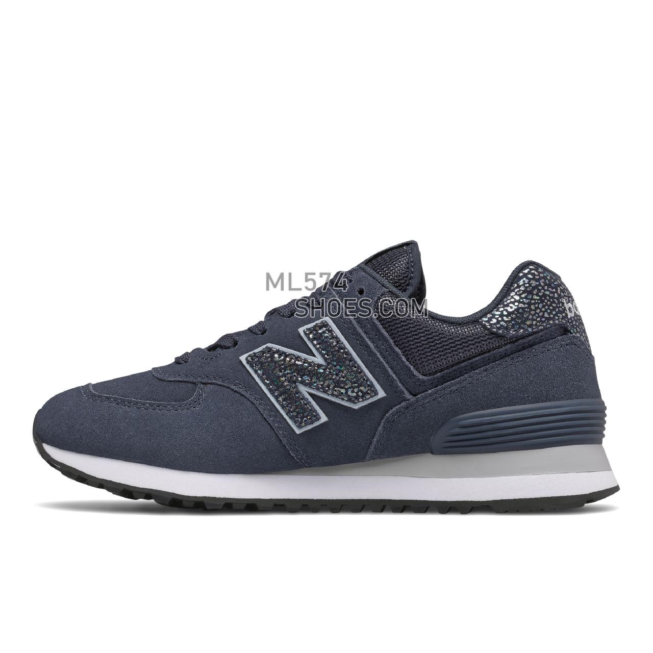 New Balance 574 - Women's Classic Sneakers - Nb Navy with White - WL574AM2