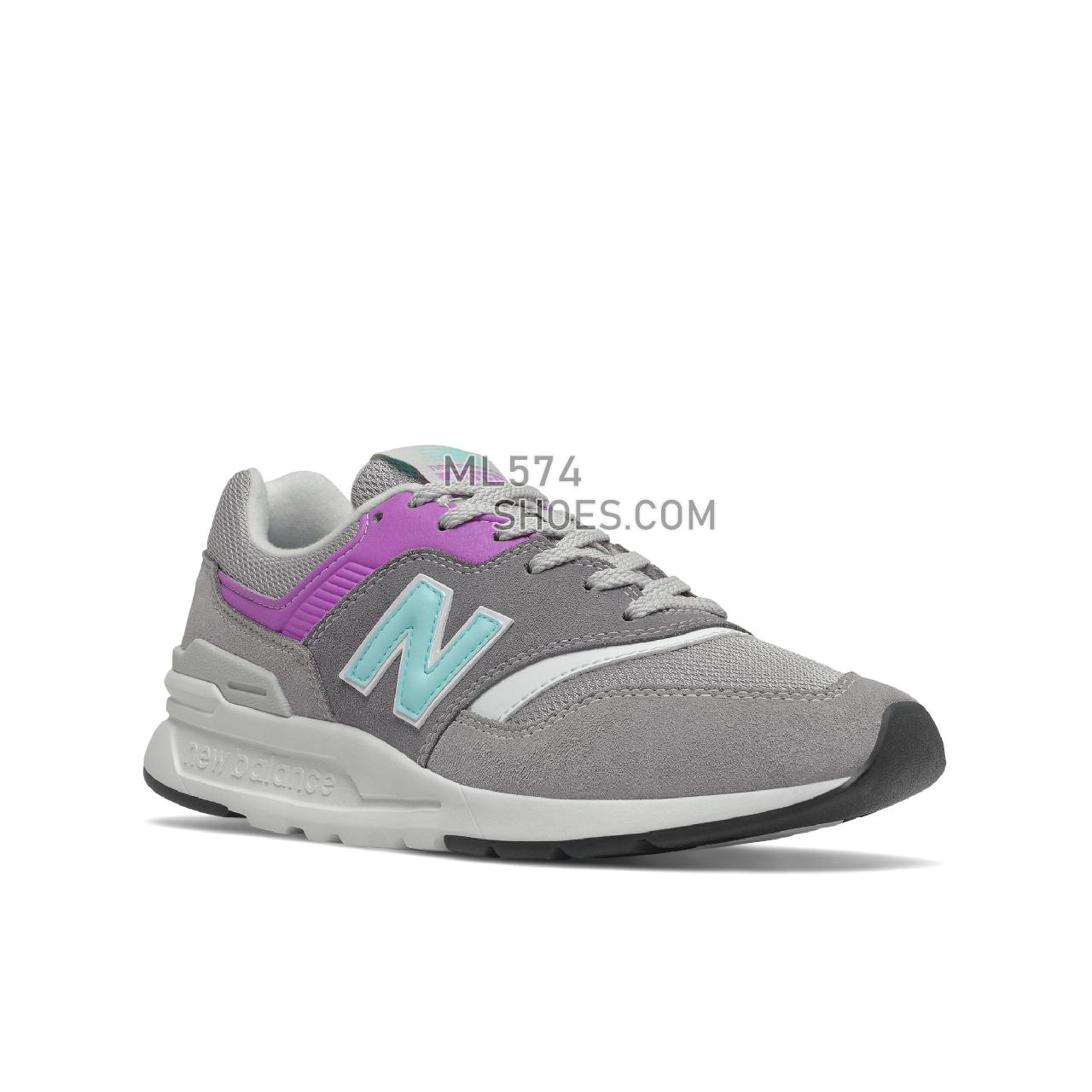 New Balance 997H - Women's Classic Sneakers - Grey with Purple - CW997HVA
