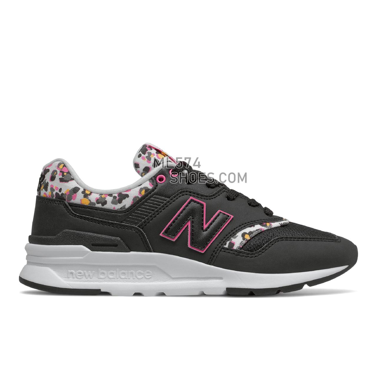 New Balance 997H - Women's Classic Sneakers - Black with White - CW997HGD