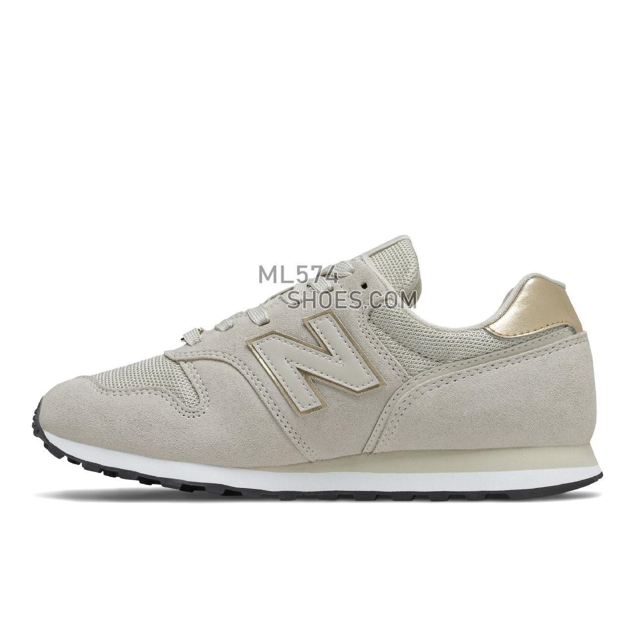 New Balance 373V2 - Women's Classic Sneakers - Silver Birch with Gold Metallic - WL373MT2