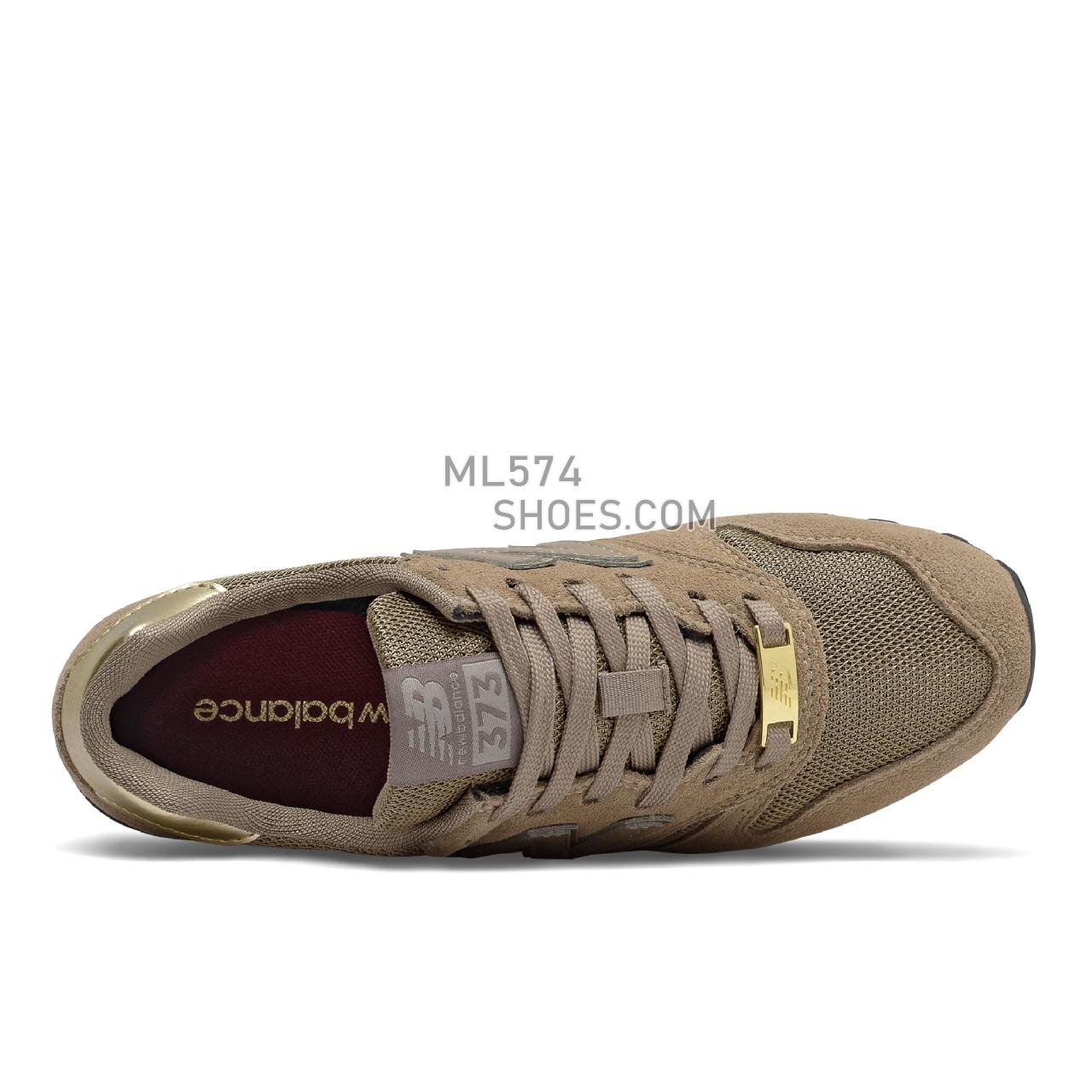 New Balance 373V2 - Women's Classic Sneakers - Mushroom with Gold Metallic - WL373ML2