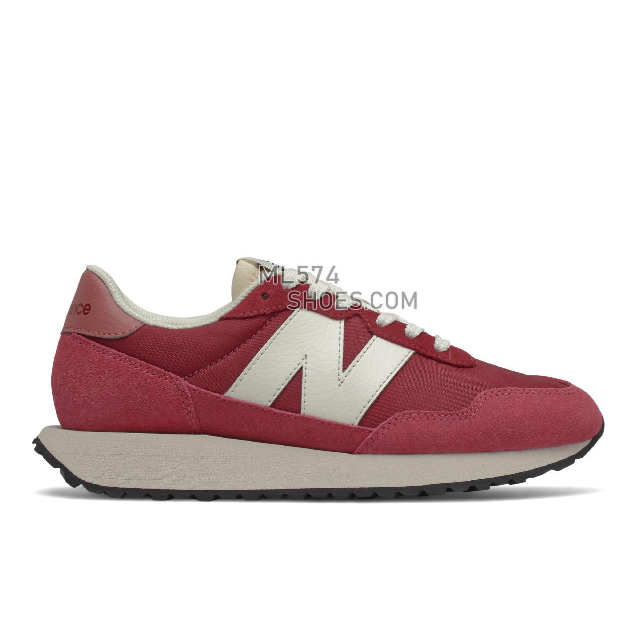 New Balance 237 - Women's Classic Sneakers - Deep Earth Red with Earth Red - WS237DF1