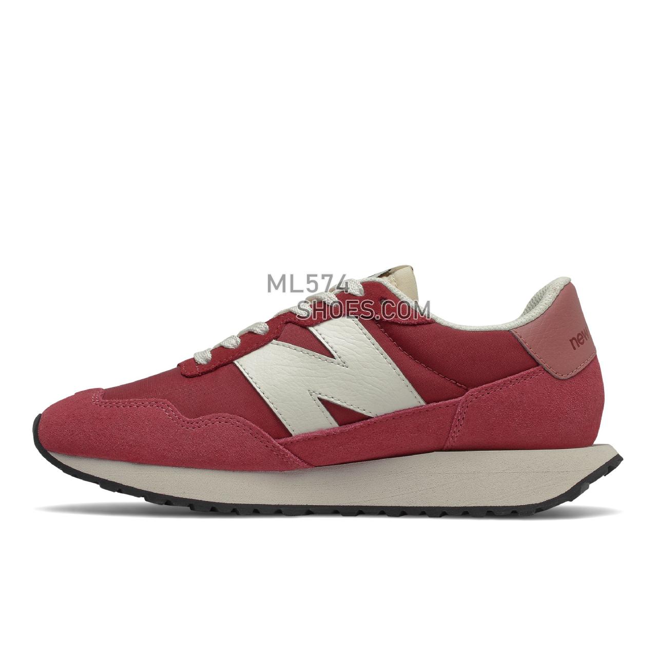 New Balance 237 - Women's Classic Sneakers - Deep Earth Red with Earth Red - WS237DF1