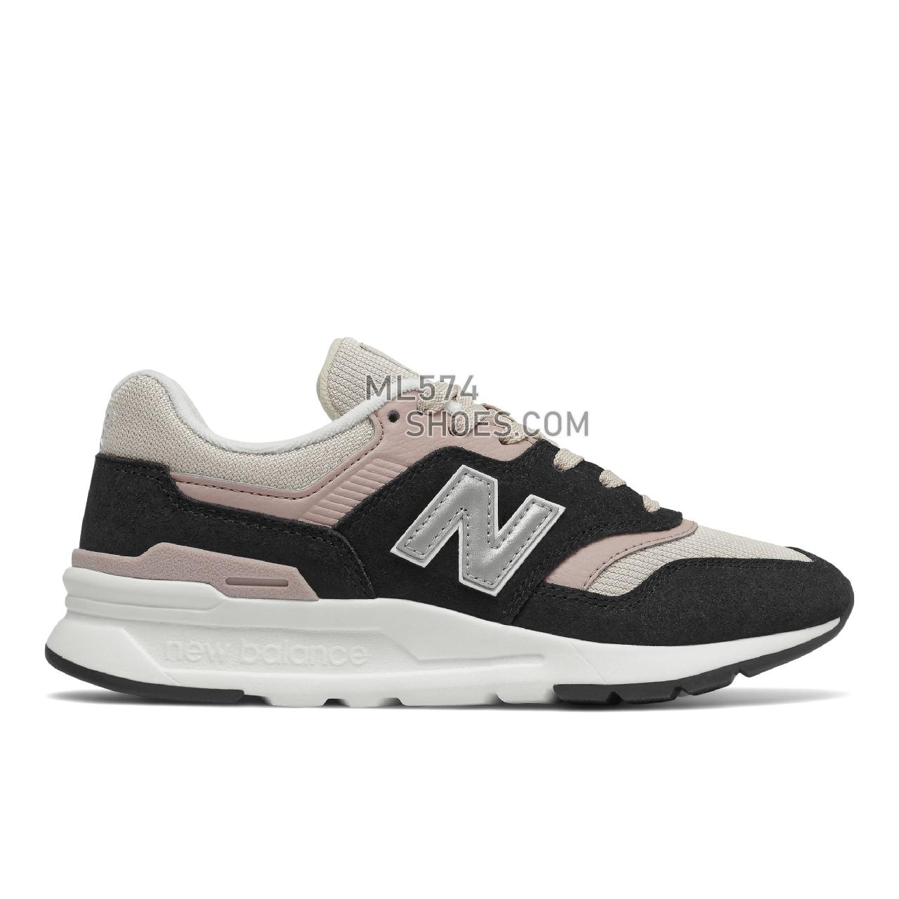 New Balance 997H - Women's Classic Sneakers - Black with White - CW997HTK