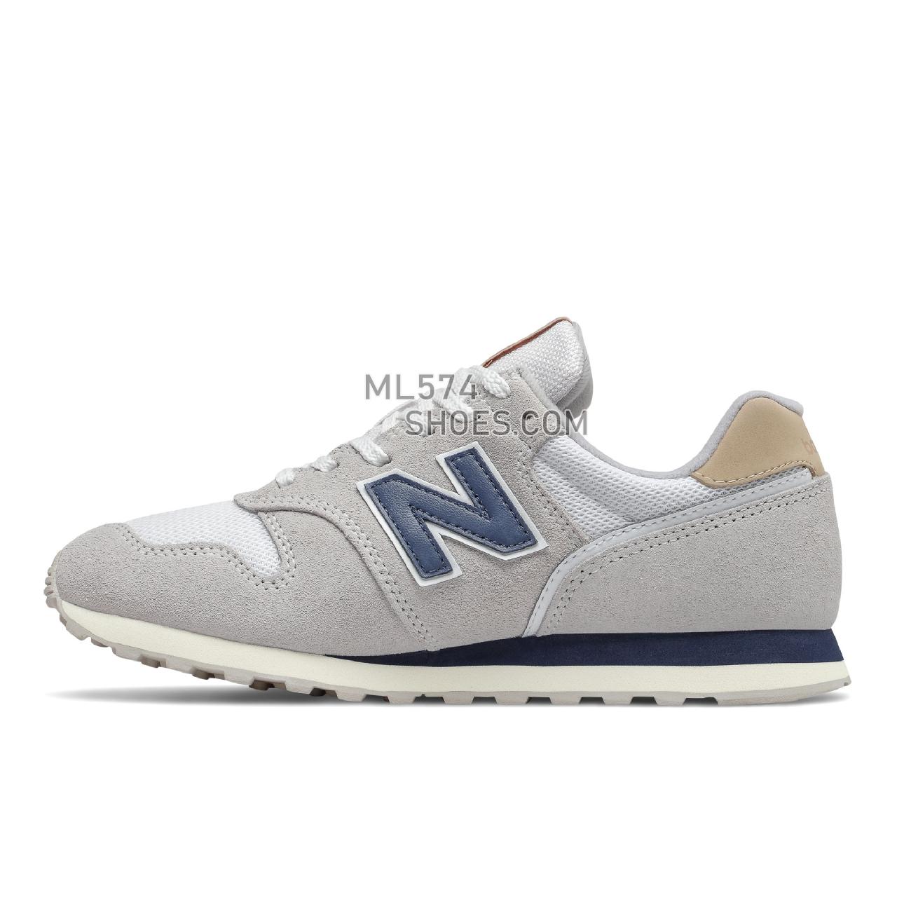 New Balance 373V2 - Women's Classic Sneakers - Deep Porcelain Blue with Storm Blue - WL373EN2