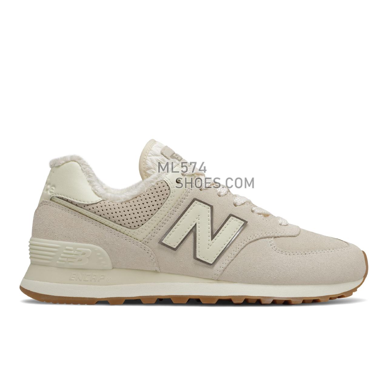 New Balance 574 - Women's Classic Sneakers - Angora with Gold - WL574LY2