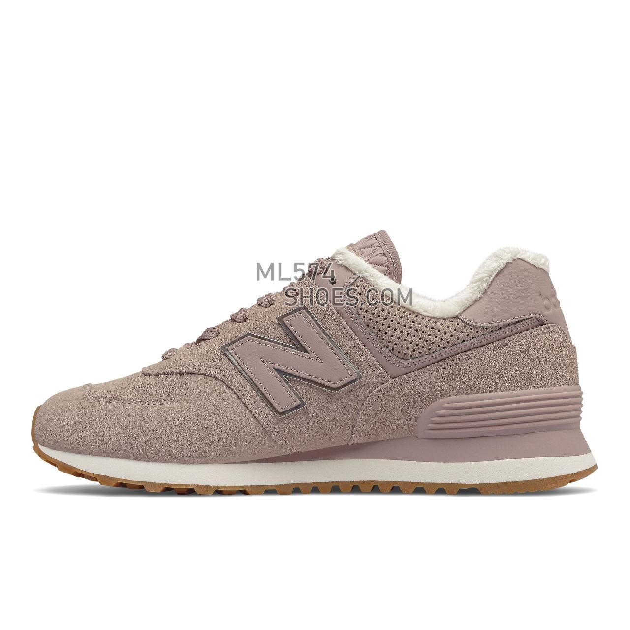 New Balance 574 - Women's Classic Sneakers - Au Lait with Gold - WL574LW2
