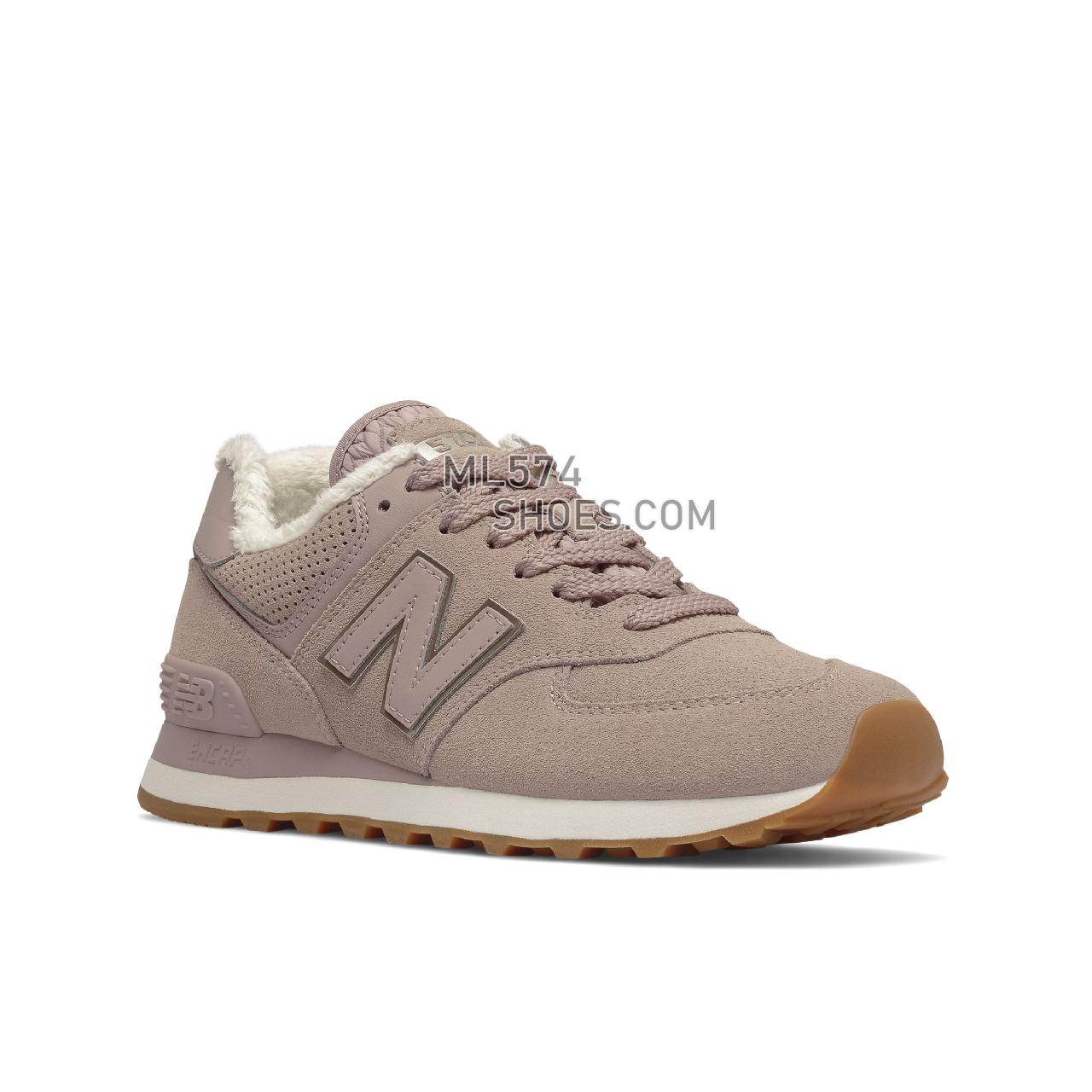 New Balance 574 - Women's Classic Sneakers - Au Lait with Gold - WL574LW2