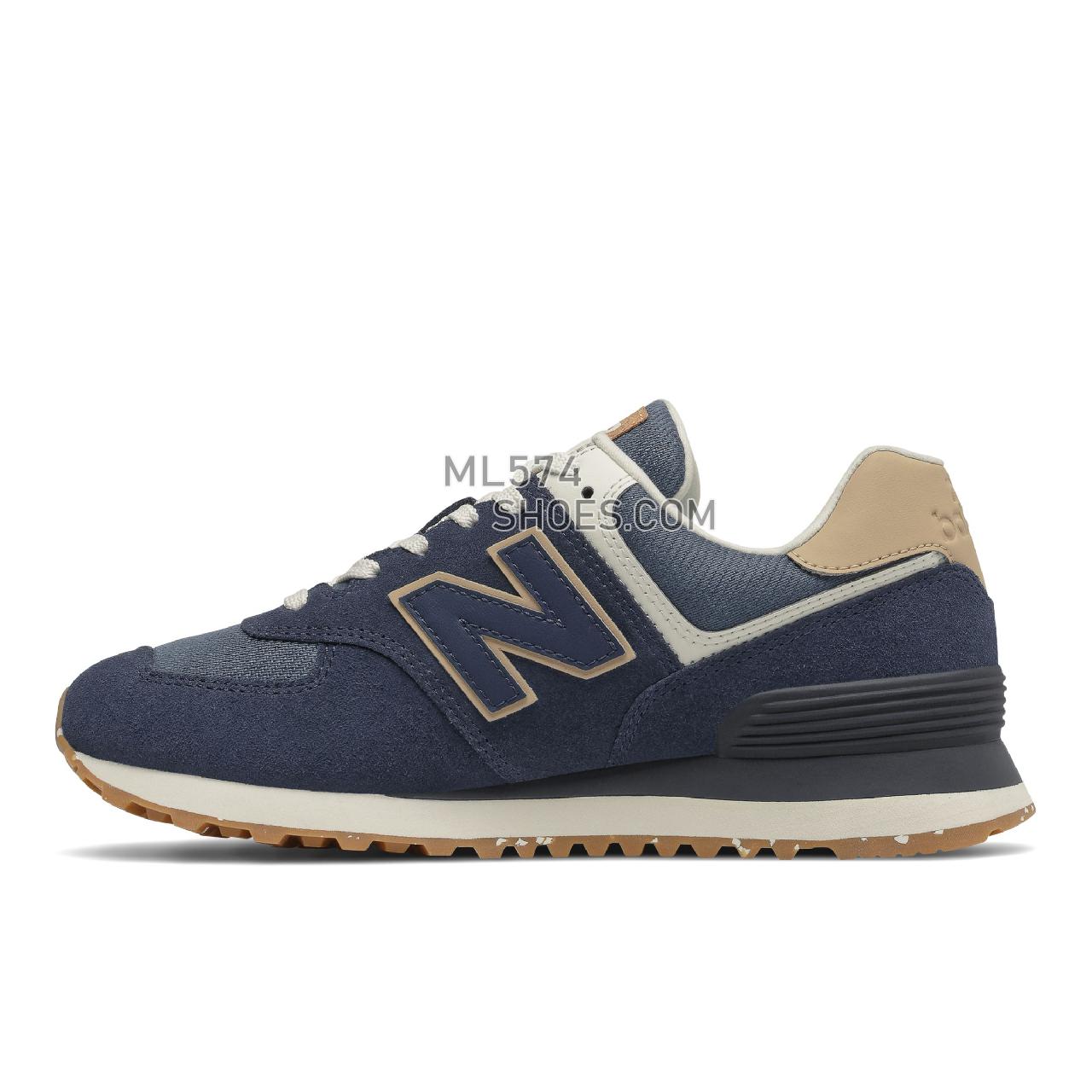 New Balance 574 - Women's Classic Sneakers - Navy with Incense - WL574SO2