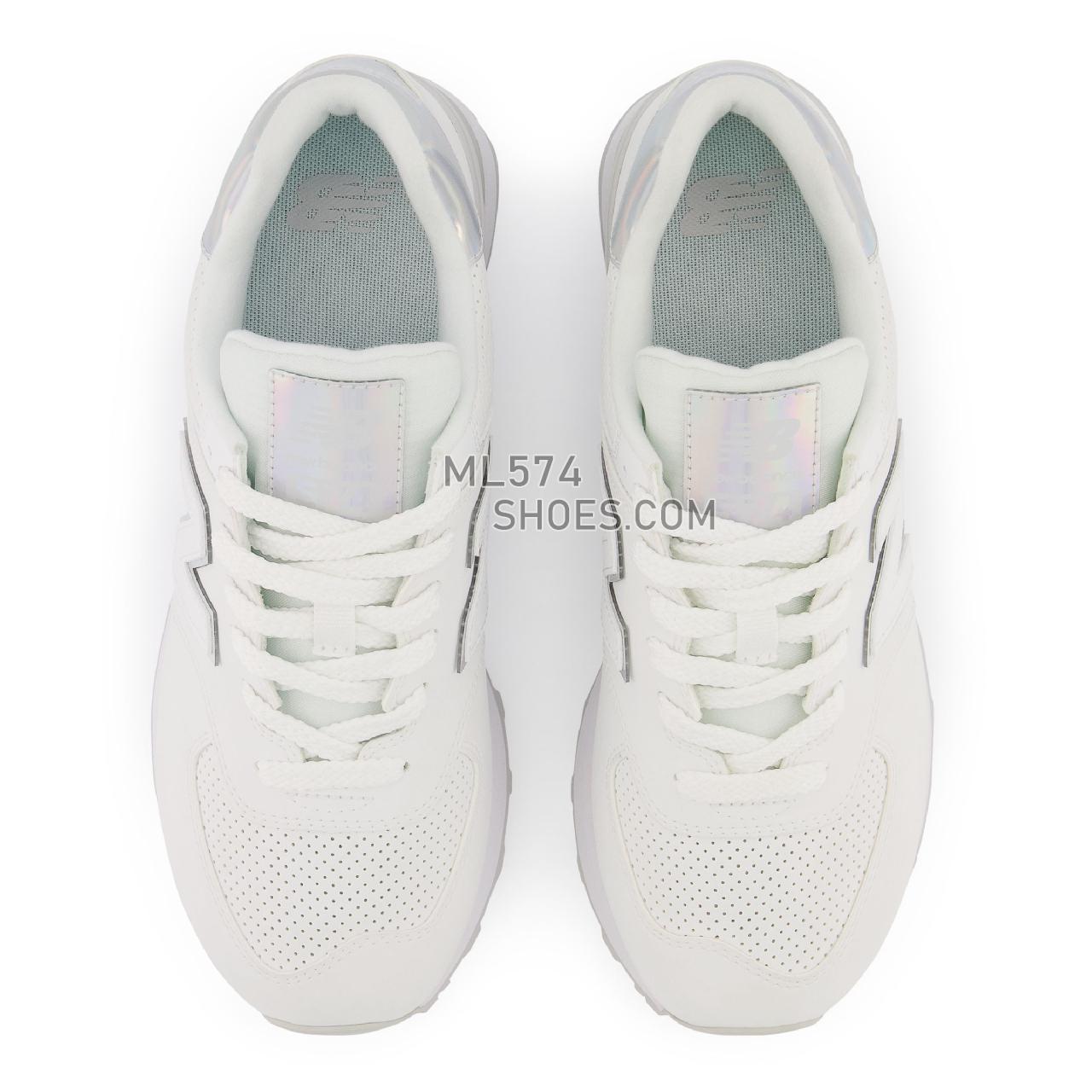 New Balance 574v2 - Women's Classic Sneakers - Nb White with Rain Cloud - WL574HU2