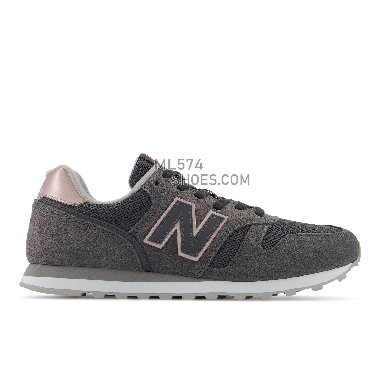 New Balance 373v2 - Women's Classic Sneakers - Magnet with Pink Metallic - WL373TF2
