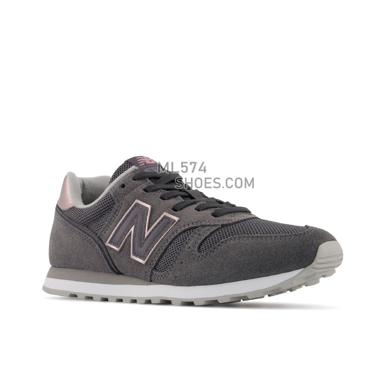 New Balance 373v2 - Women's Classic Sneakers - Magnet with Pink Metallic - WL373TF2