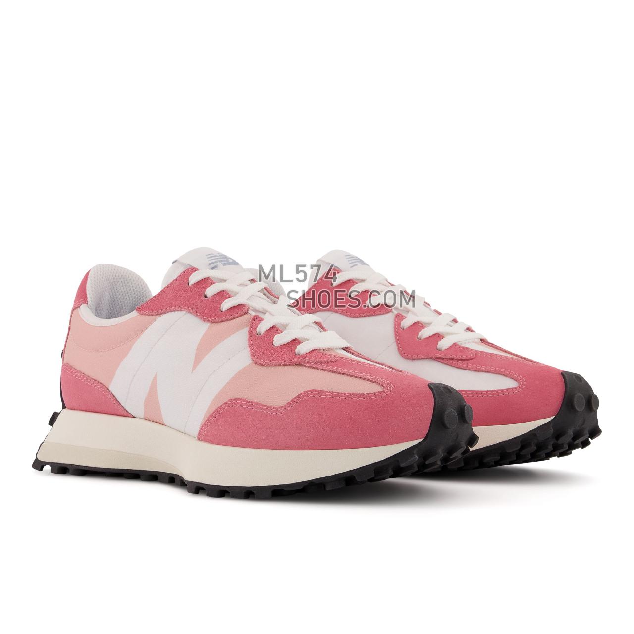 New Balance 327 - Women's Classic Sneakers - Natural Pink with White - WS327LAG