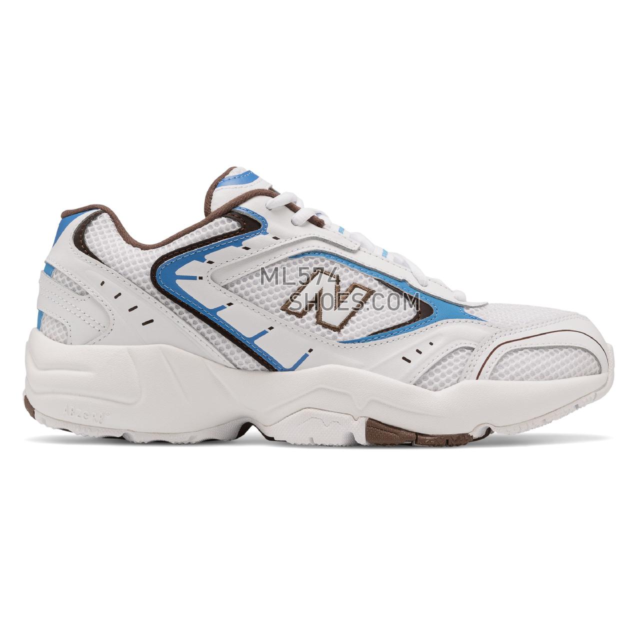 New Balance 452v1 - Unisex Men's Women's Classic Sneakers - White with Adrift and Blue - MX452SR