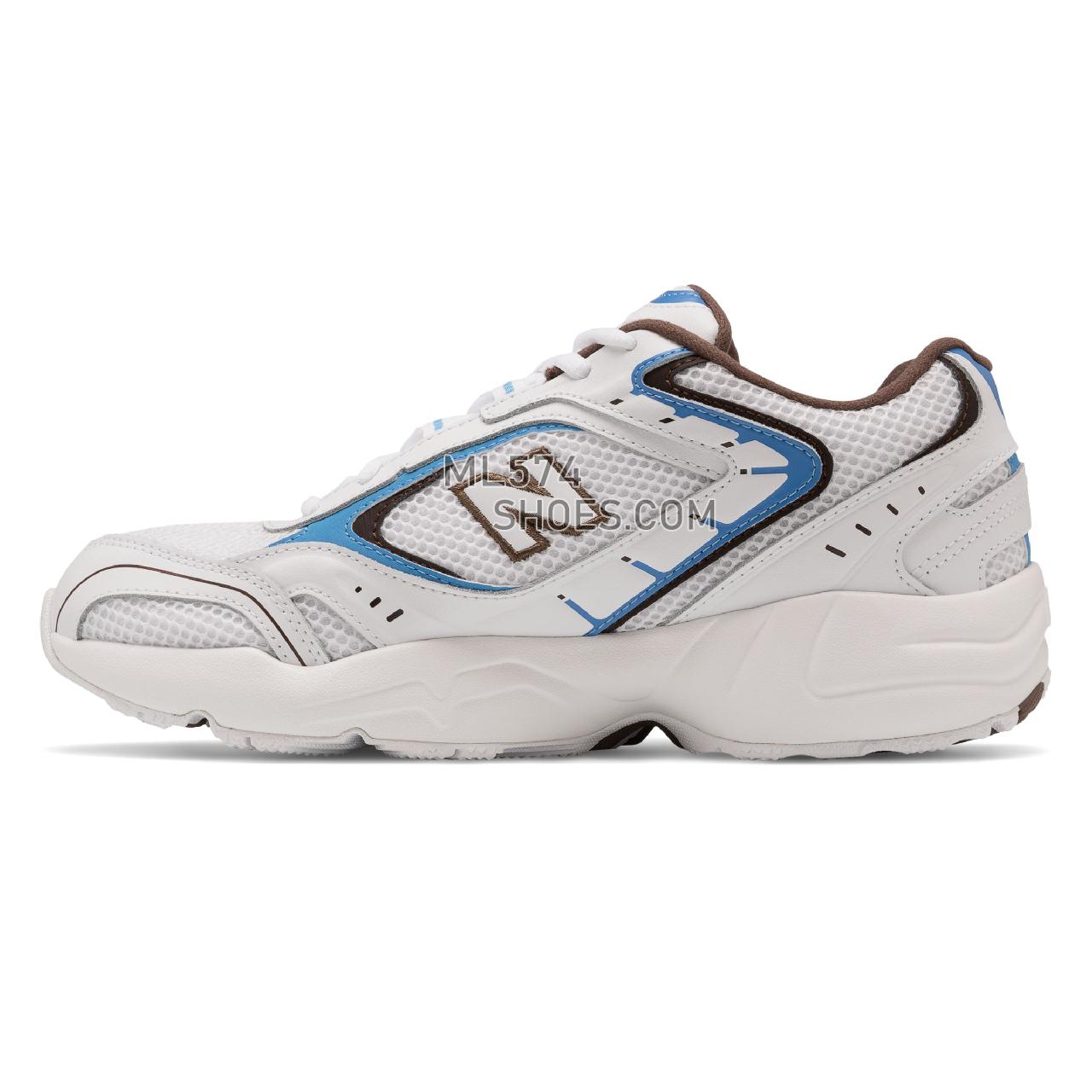 New Balance 452v1 - Unisex Men's Women's Classic Sneakers - White with Adrift and Blue - MX452SR