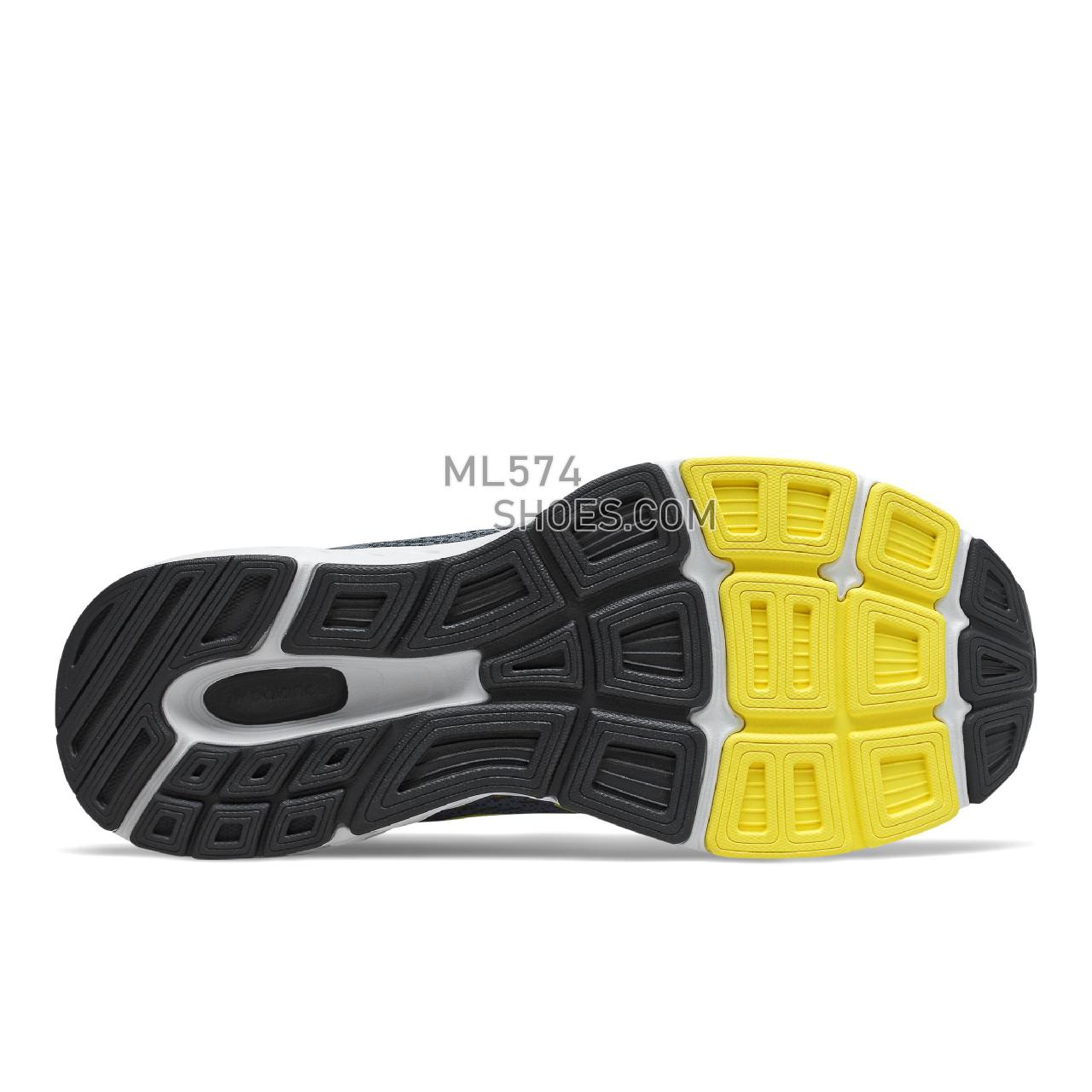 New Balance 680v6 - Men's Classic Sneakers - Grey with Black and Lemon Slush - M680RG6