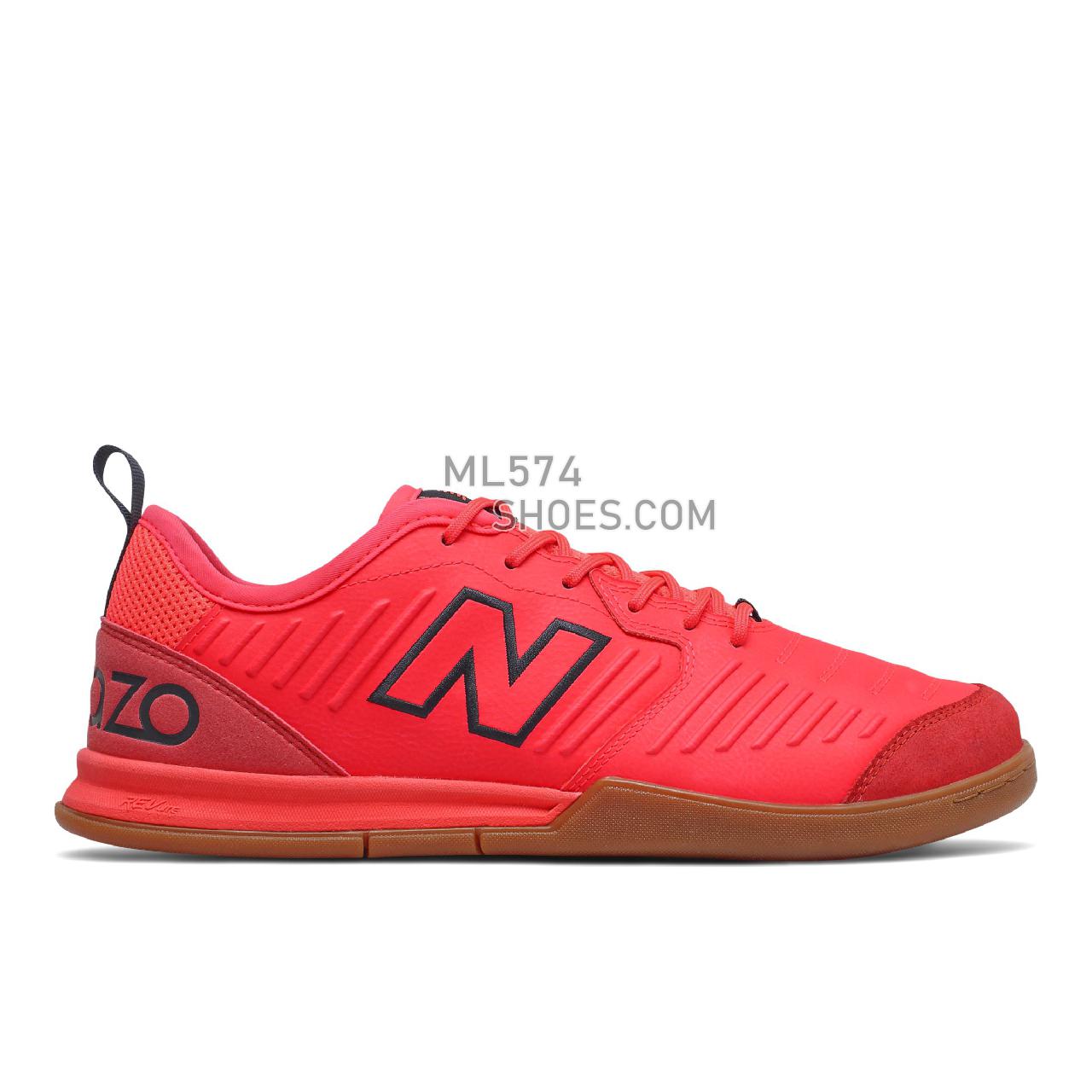 New Balance Audazo v5 Command IN - Men's Classic Sneakers - Vivid Coral with Outerspace - MSA2IVC5
