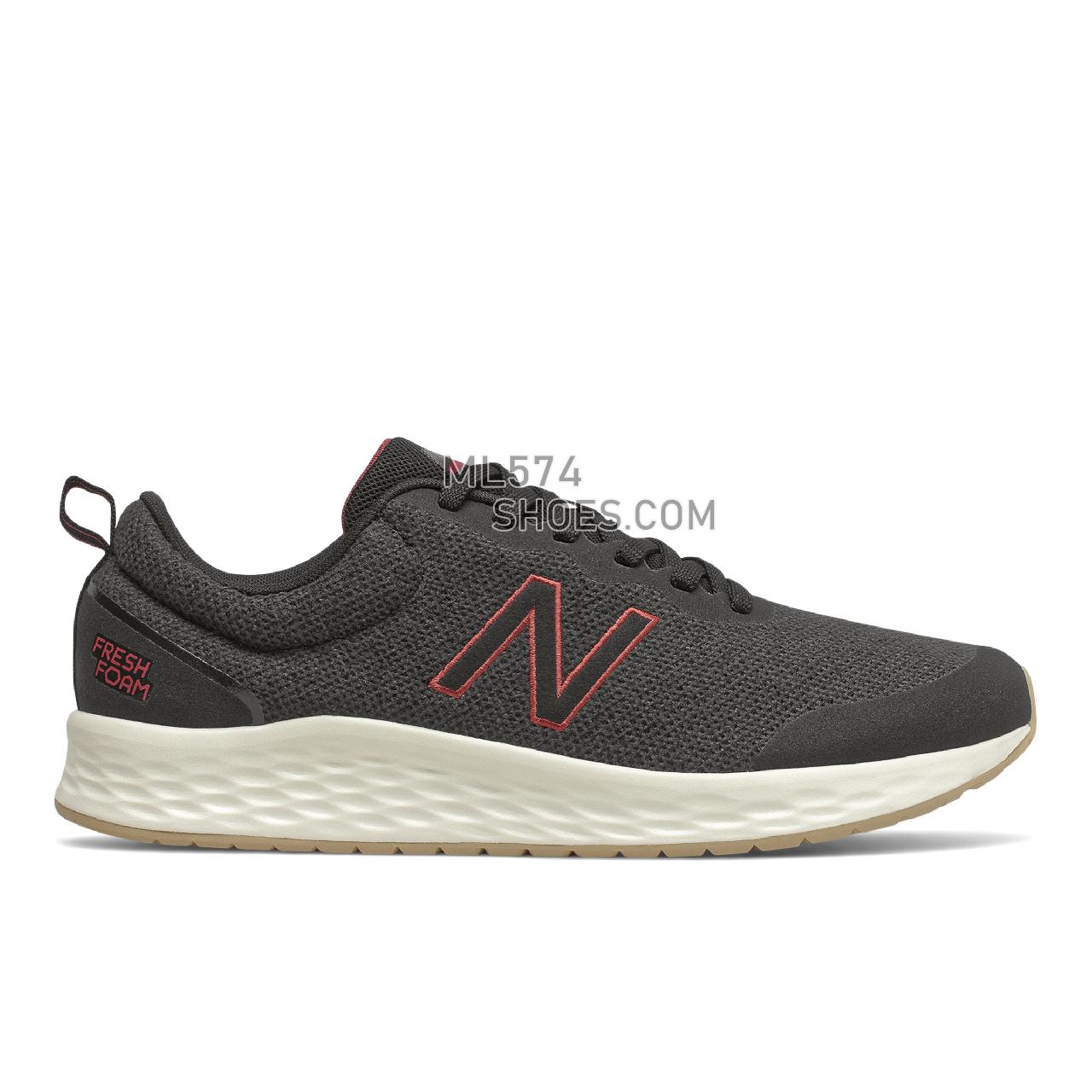 New Balance Fresh Foam Arishi v3 - Men's Classic Sneakers - Black with Phantom and Deep Earth Red - MARISMK3