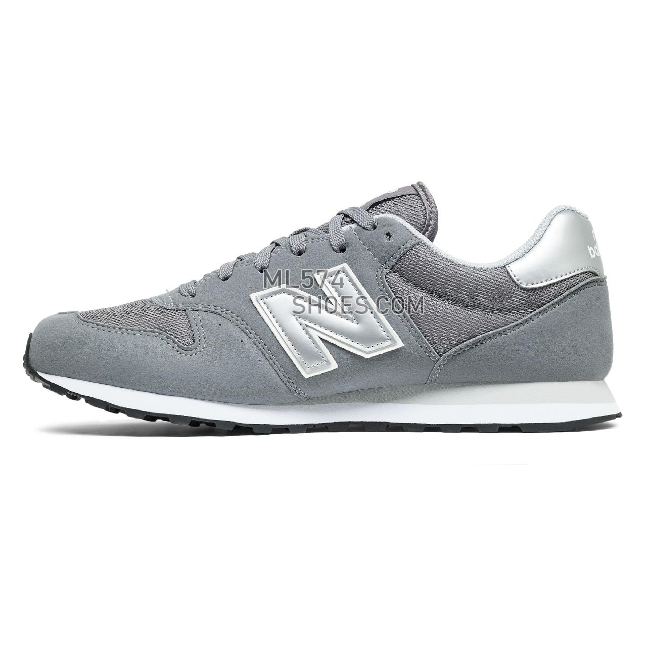 New Balance 500 Classic - Men's Classic Sneakers - Grey with White - GM500GRY