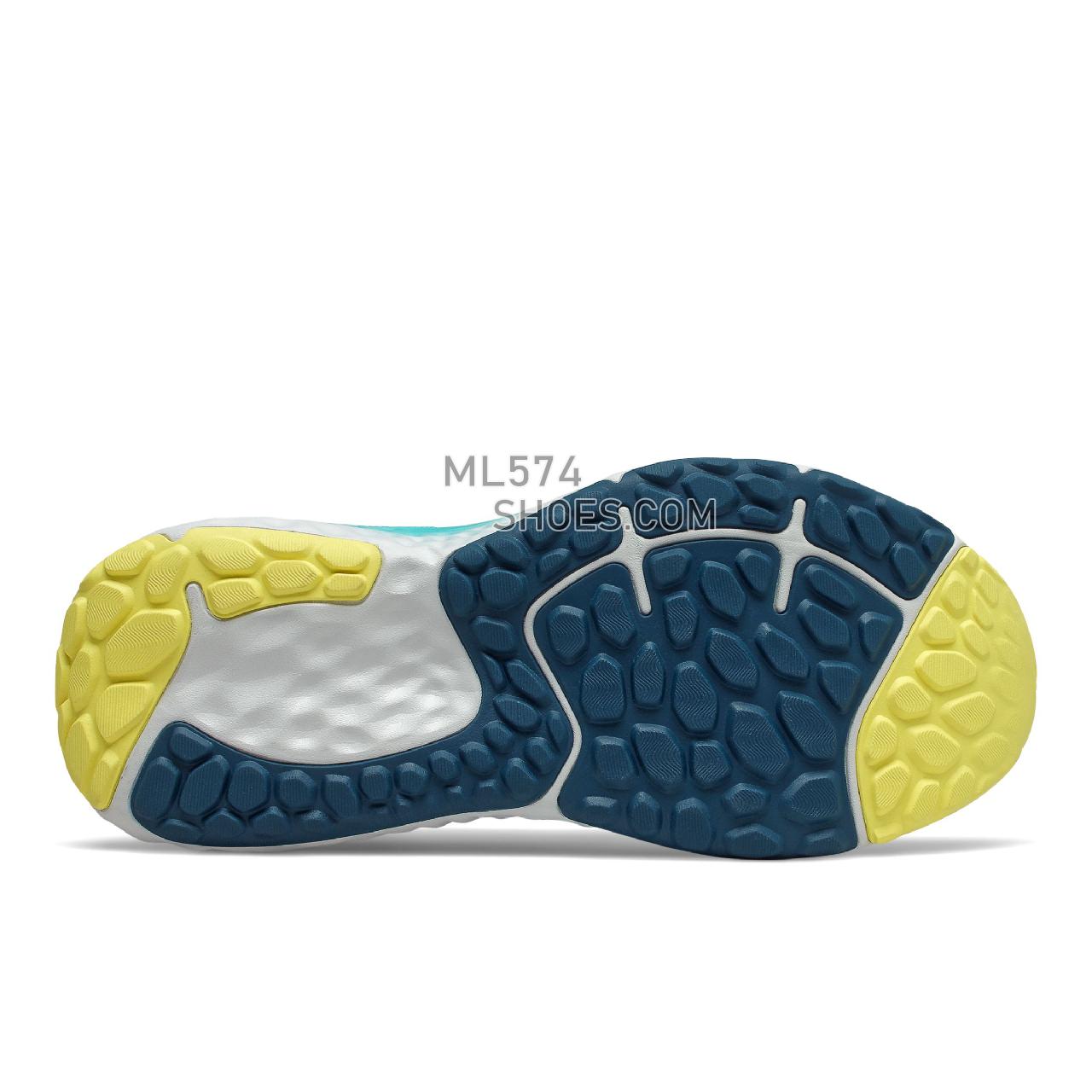 New Balance Fresh Foam EVOZ - Men's Classic Sneakers - Blue with Yellow - MEVOZLB