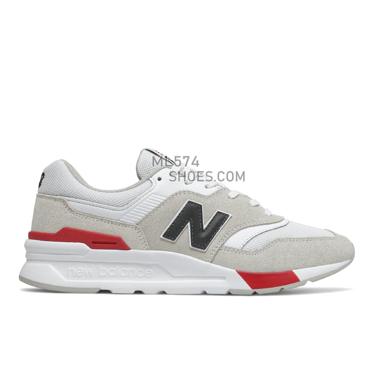 New Balance 997H - Men's Classic Sneakers - Nb White with Team Red - CM997HVW
