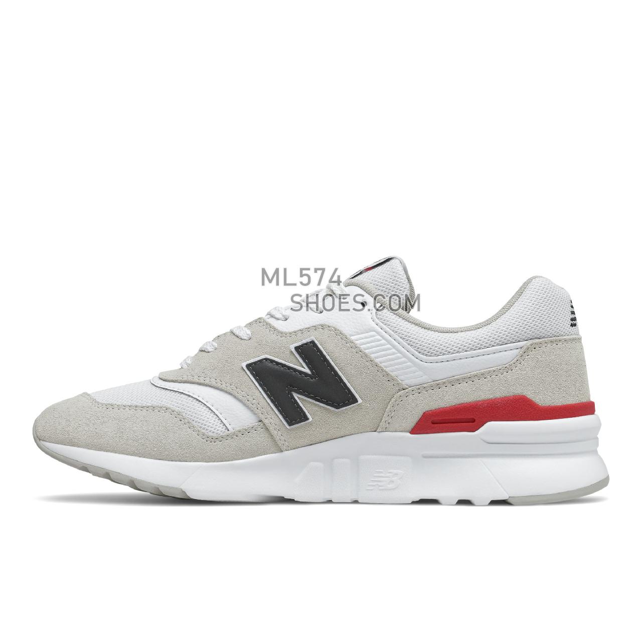 New Balance 997H - Men's Classic Sneakers - Nb White with Team Red - CM997HVW