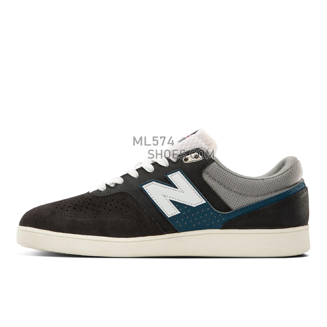 New Balance Numeric NM508 - Men's Classic Sneakers - Dark Grey with Blue - NM508GRB