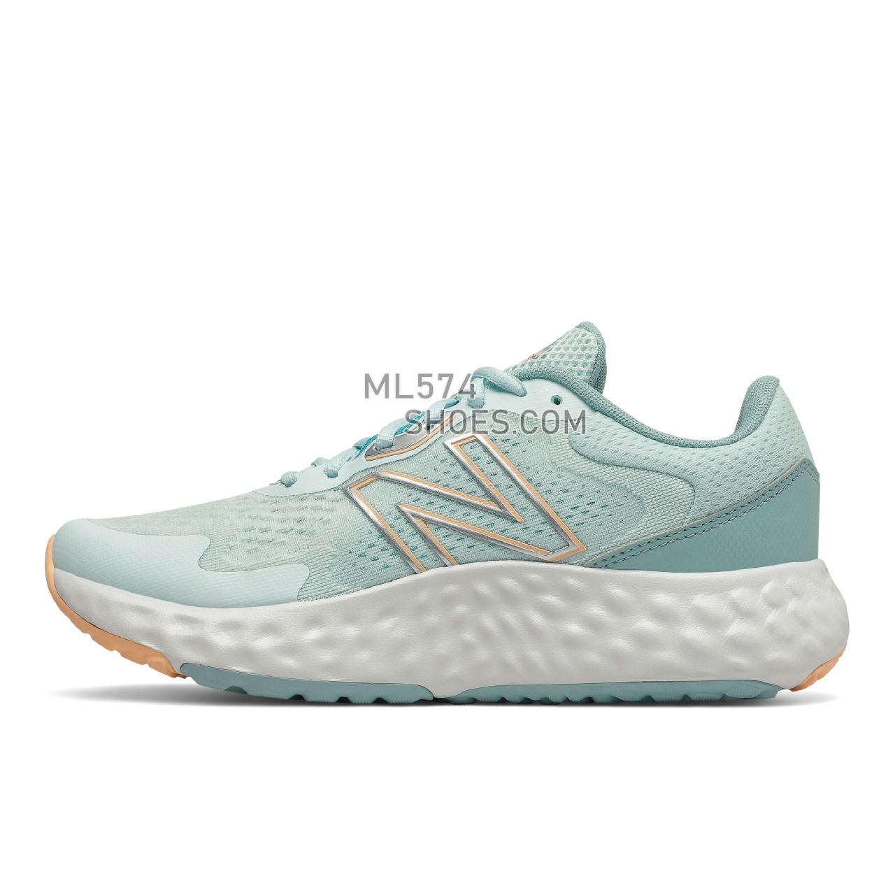 New Balance WEVOZV1 - Women's Classic Sneakers - White with Pale Blue Chill - WEVOZCM1