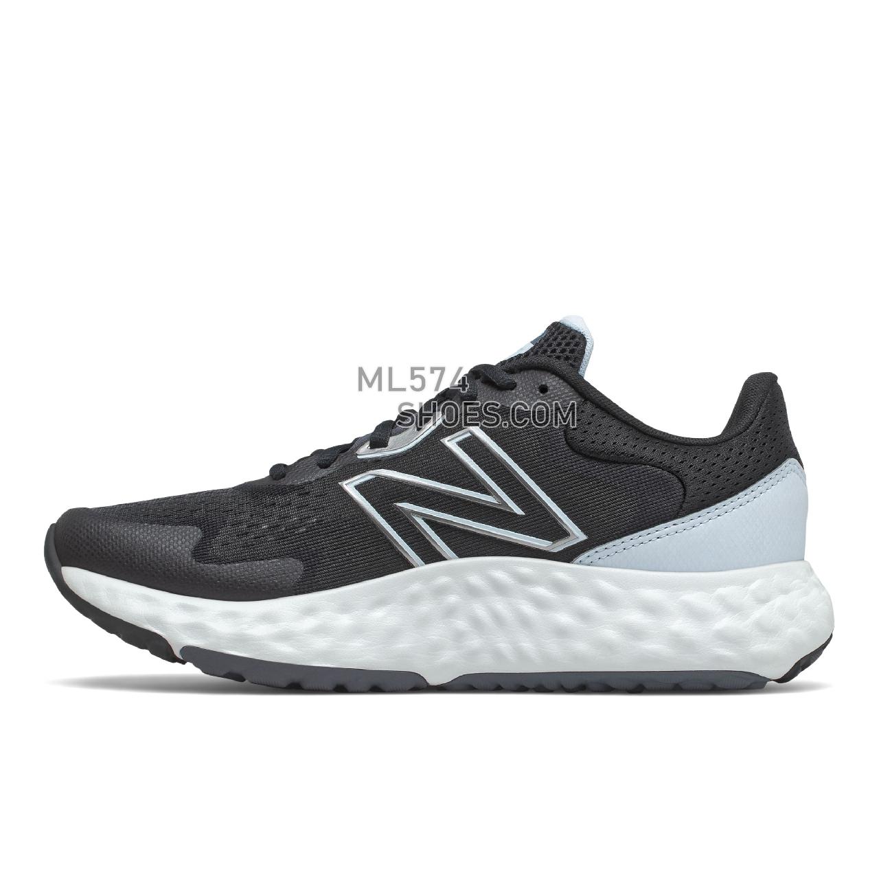 New Balance Fresh Foam EVOZ - Women's Classic Sneakers - Black with Blue - WEVOZLK