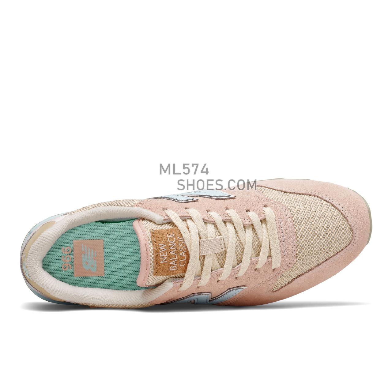 New Balance WL996v2 - Women's Classic Sneakers - Rose Water with White Mint - WL996CPA