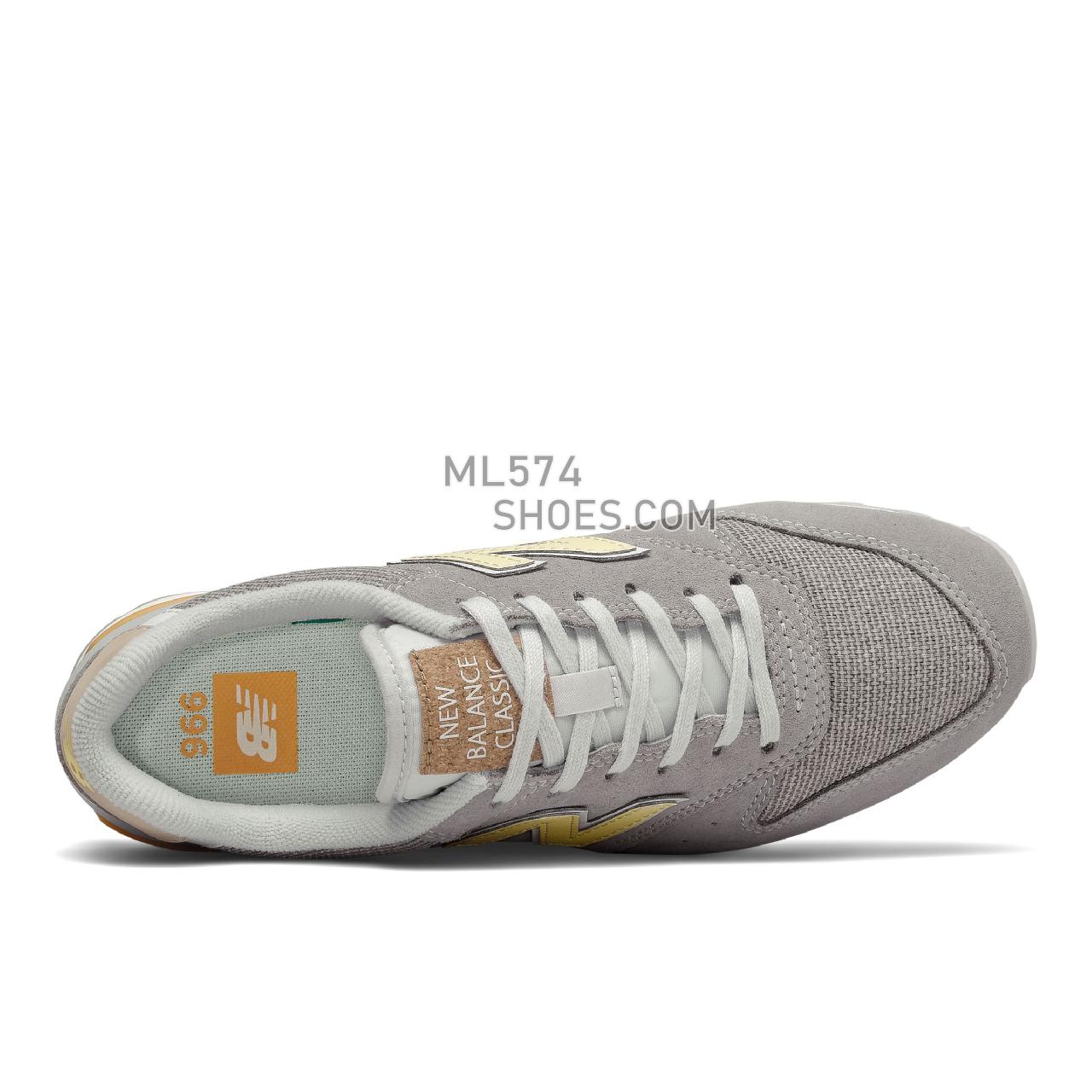 New Balance WL996v2 - Women's Classic Sneakers - Marblehead with Lemon Haze - WL996CPC