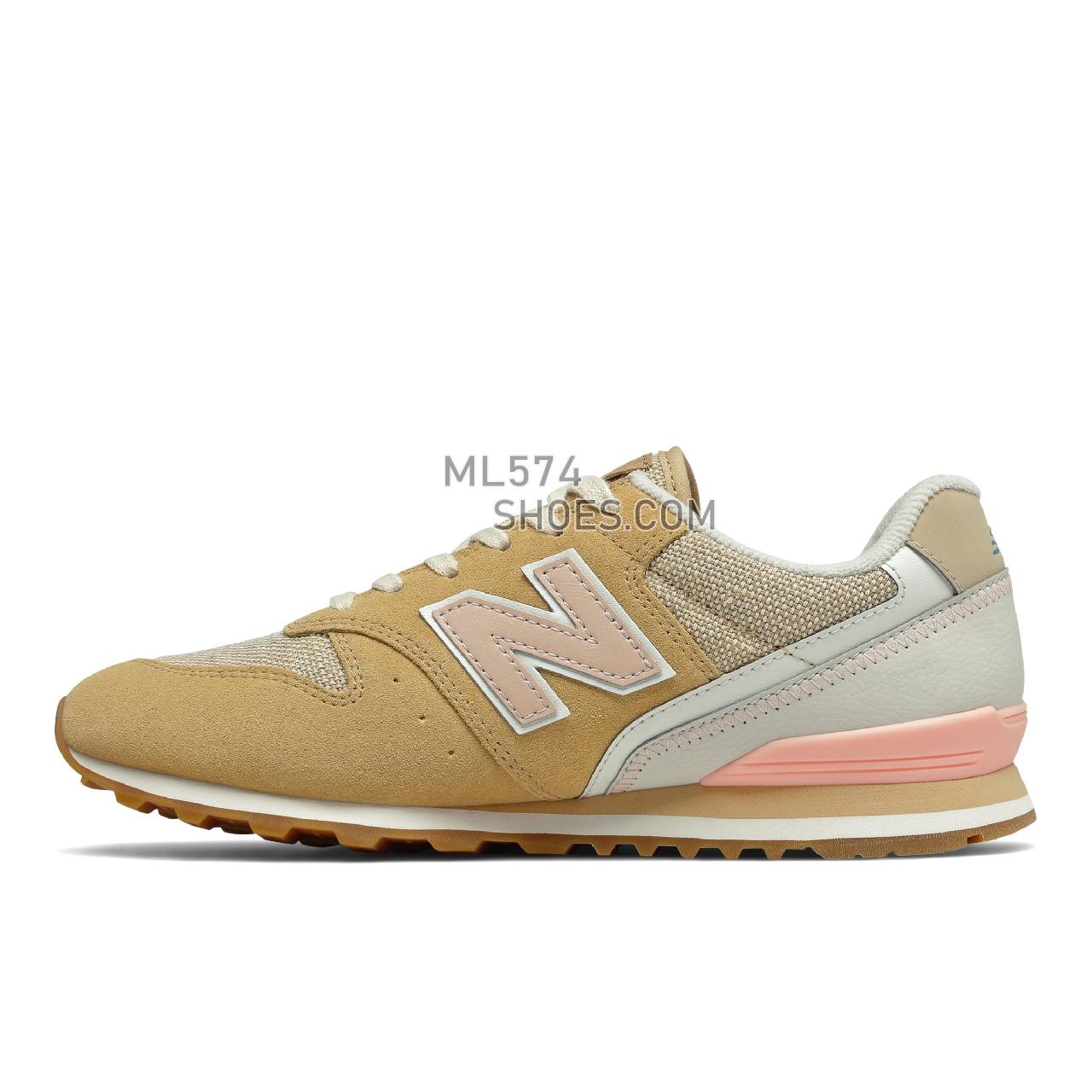 New Balance WL996v2 - Women's Classic Sneakers - Maple Sugar with Cloud Pink - WL996CPD