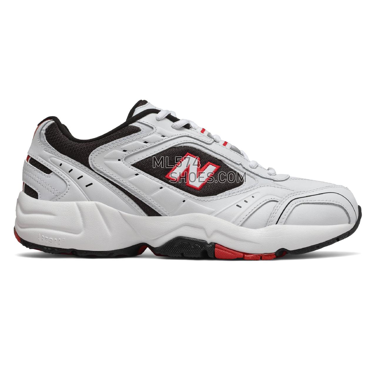 New Balance MX452V1 - Unisex Men's Women's Classic Sneakers - White with Black and Team Red - MX452SD