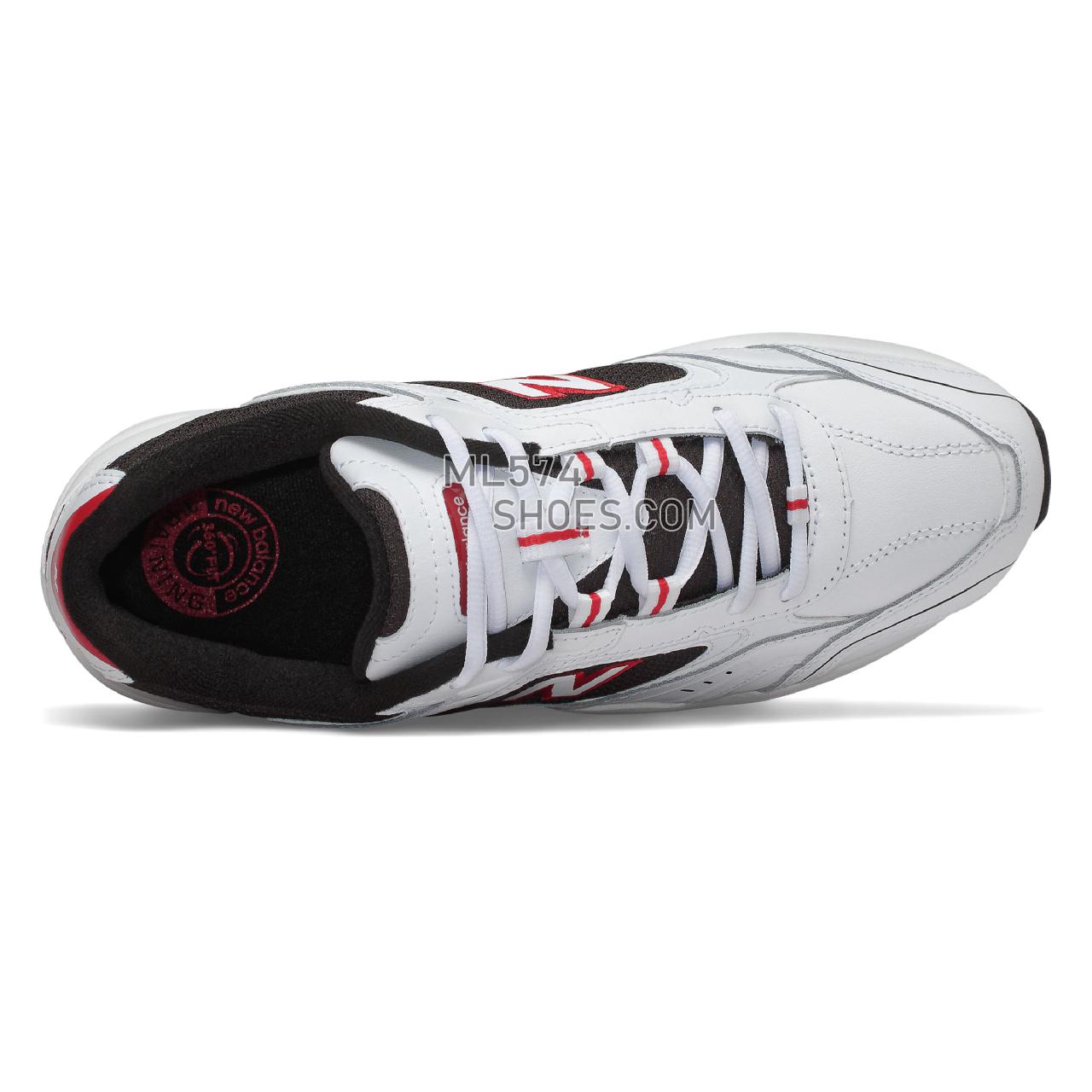 New Balance MX452V1 - Unisex Men's Women's Classic Sneakers - White with Black and Team Red - MX452SD