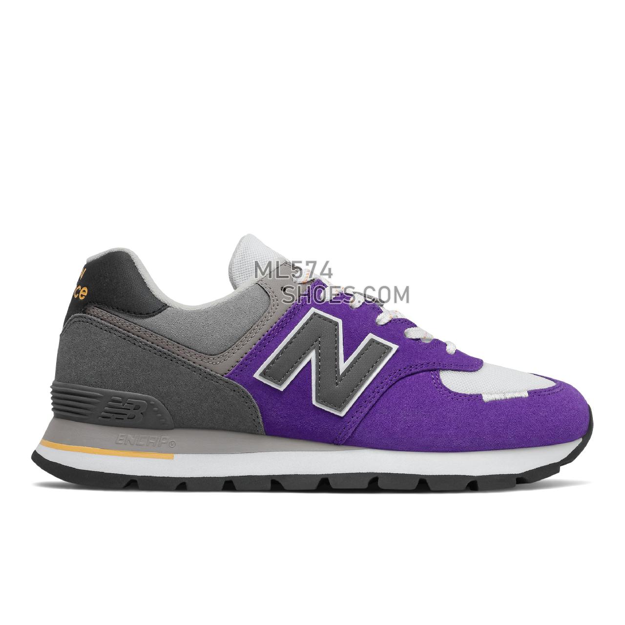 New Balance 574 Rugged - Men's Classic Sneakers - Prism Purple with Marblehead - ML574DTB