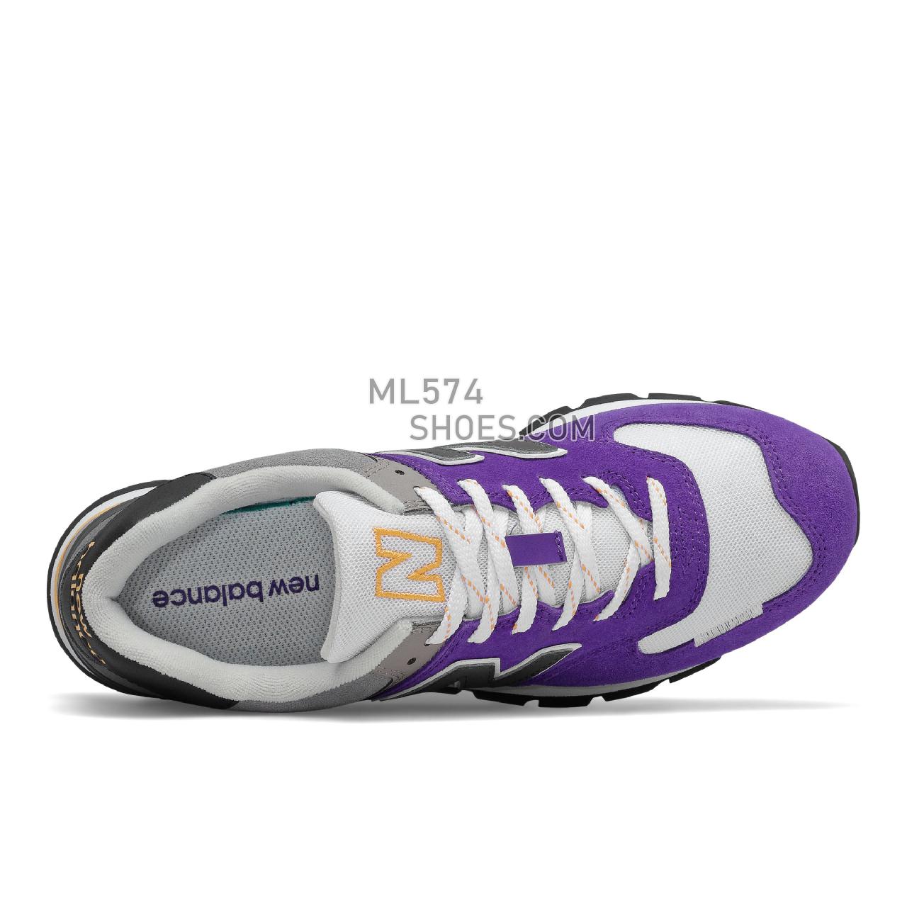 New Balance 574 Rugged - Men's Classic Sneakers - Prism Purple with Marblehead - ML574DTB