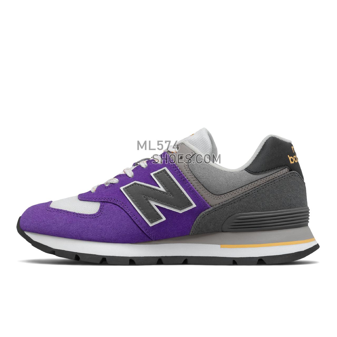 New Balance 574 Rugged - Men's Classic Sneakers - Prism Purple with Marblehead - ML574DTB