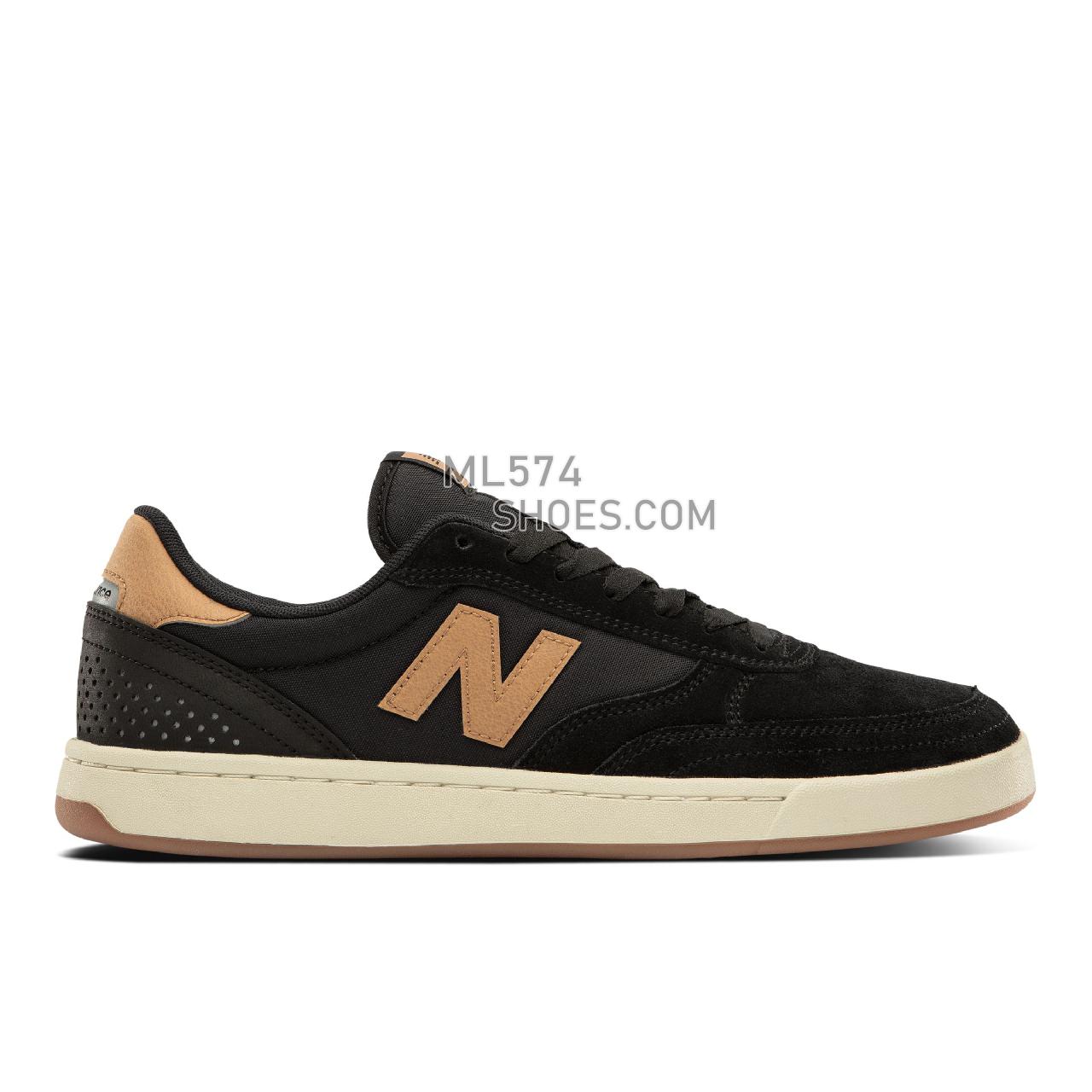 New Balance Numeric NM440 - Men's Classic Sneakers - Black with Brown - NM440BNT