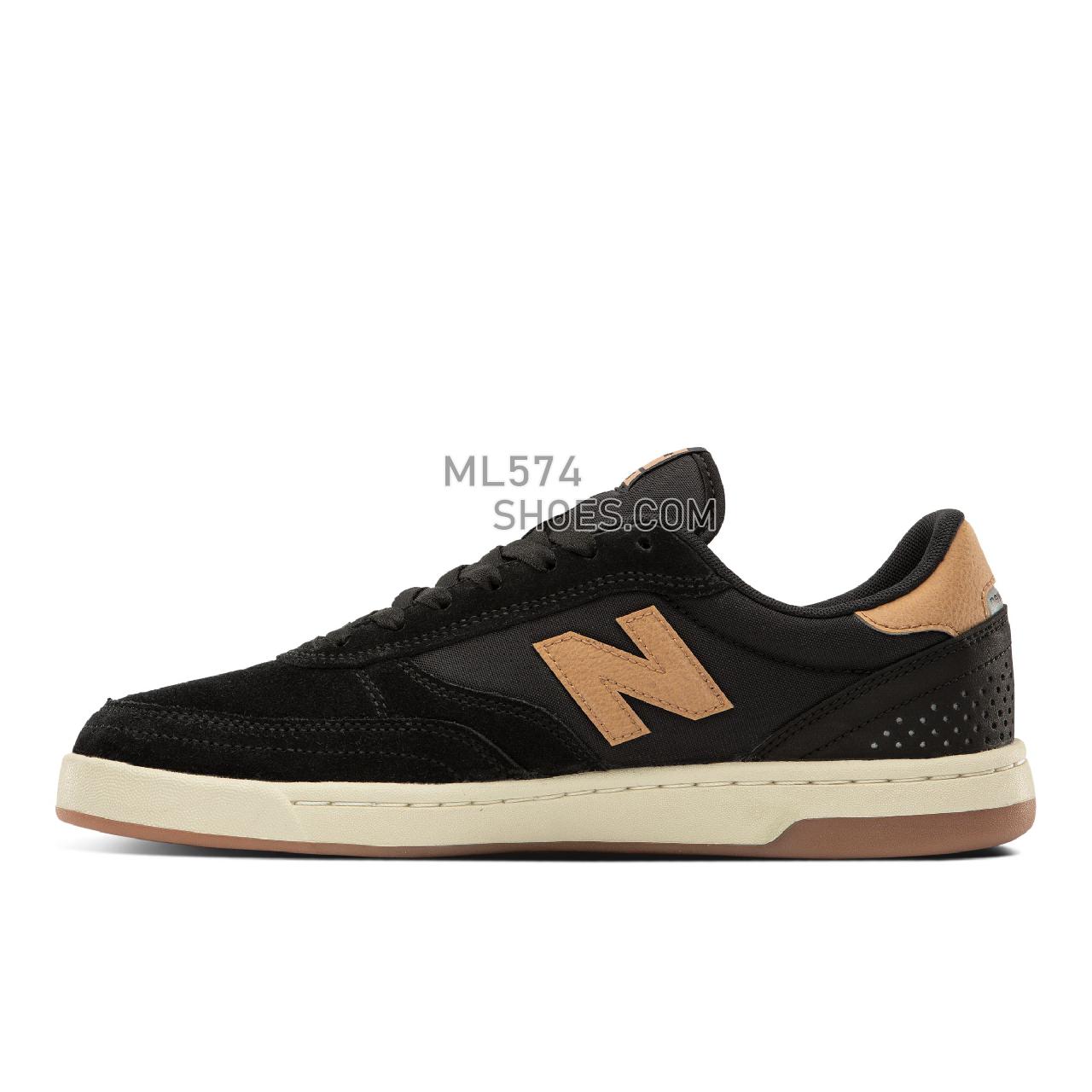 New Balance Numeric NM440 - Men's Classic Sneakers - Black with Brown - NM440BNT