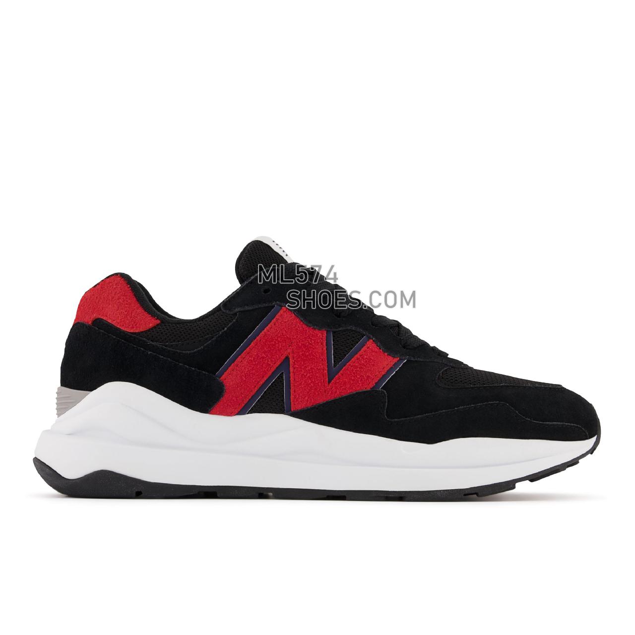 New Balance 57/40 - Men's Classic Sneakers - Black with Team Red and Nb Navy - M5740MS1