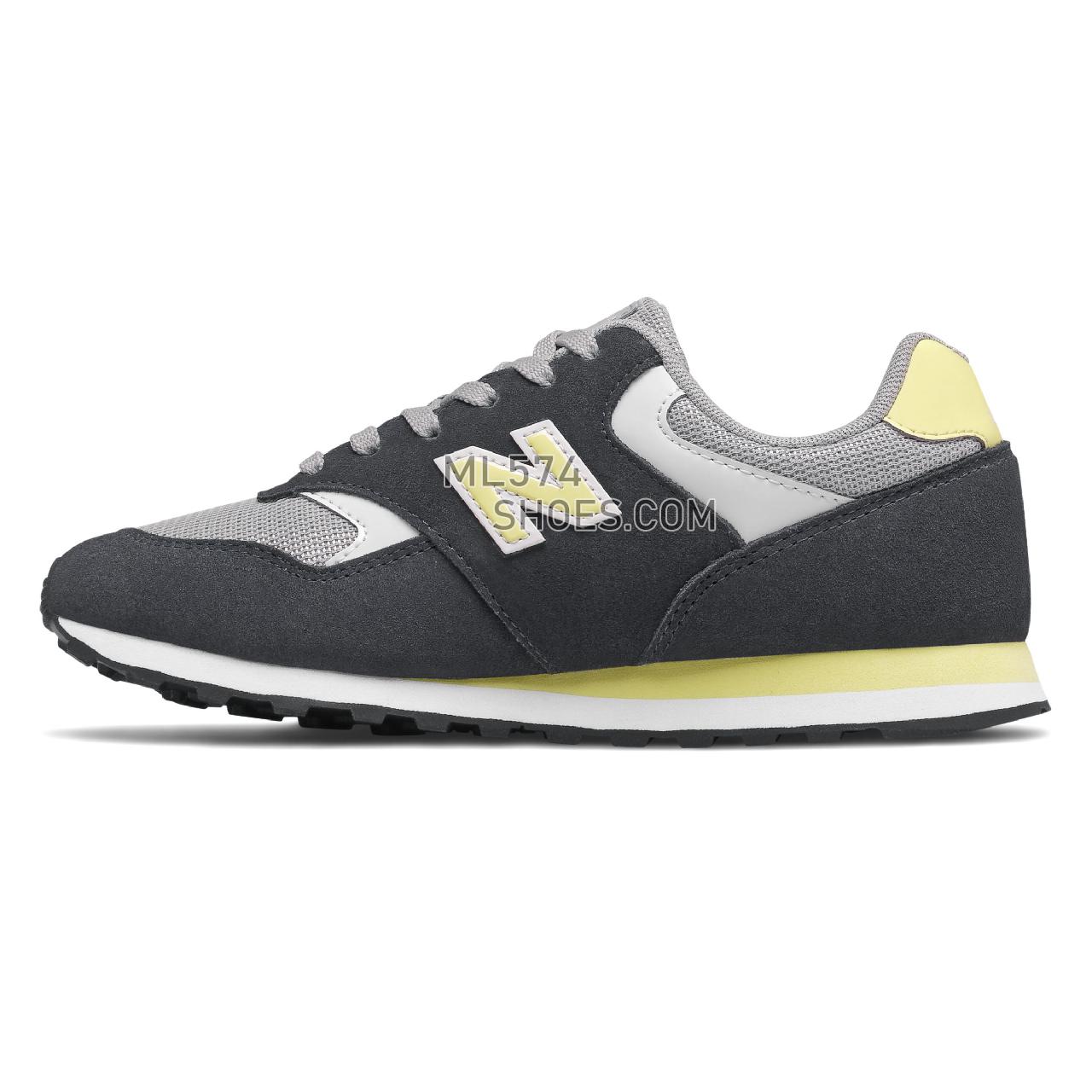 New Balance 393 - Women's Classic Sneakers - Outerspace with Lemon Haze - WL393VS1