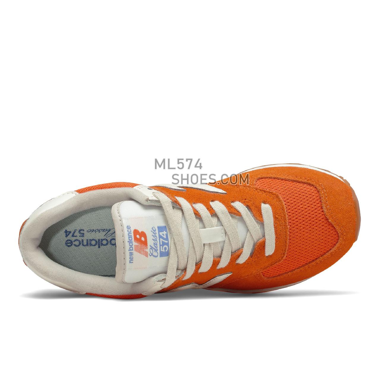 New Balance 574 - Women's Classic Sneakers - Varsity Orange with Stellar Blue - WL574VI2